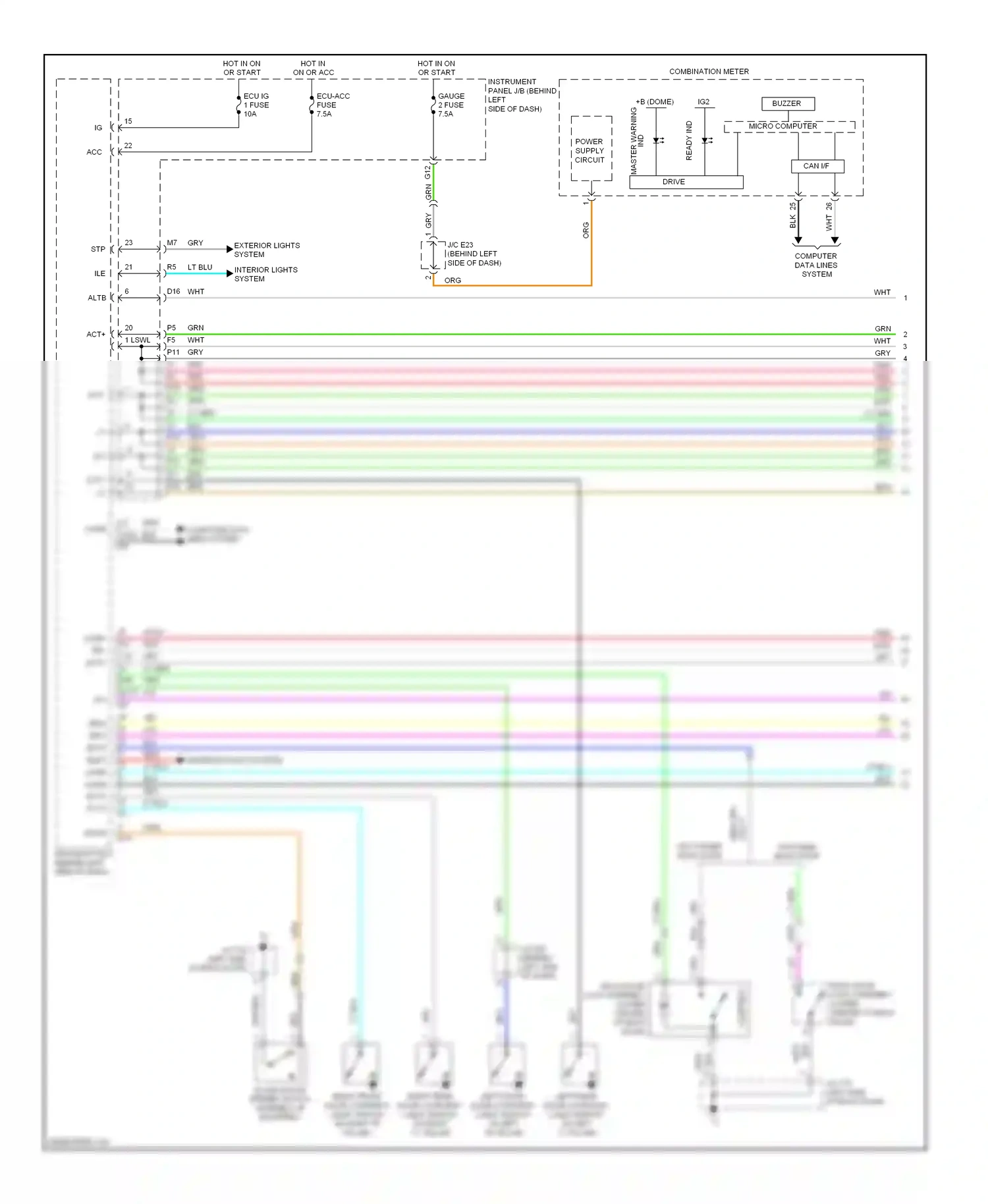 Toyota Highlander II (2007-2010) computer data lines system wiring diagram  (16 of 76)
