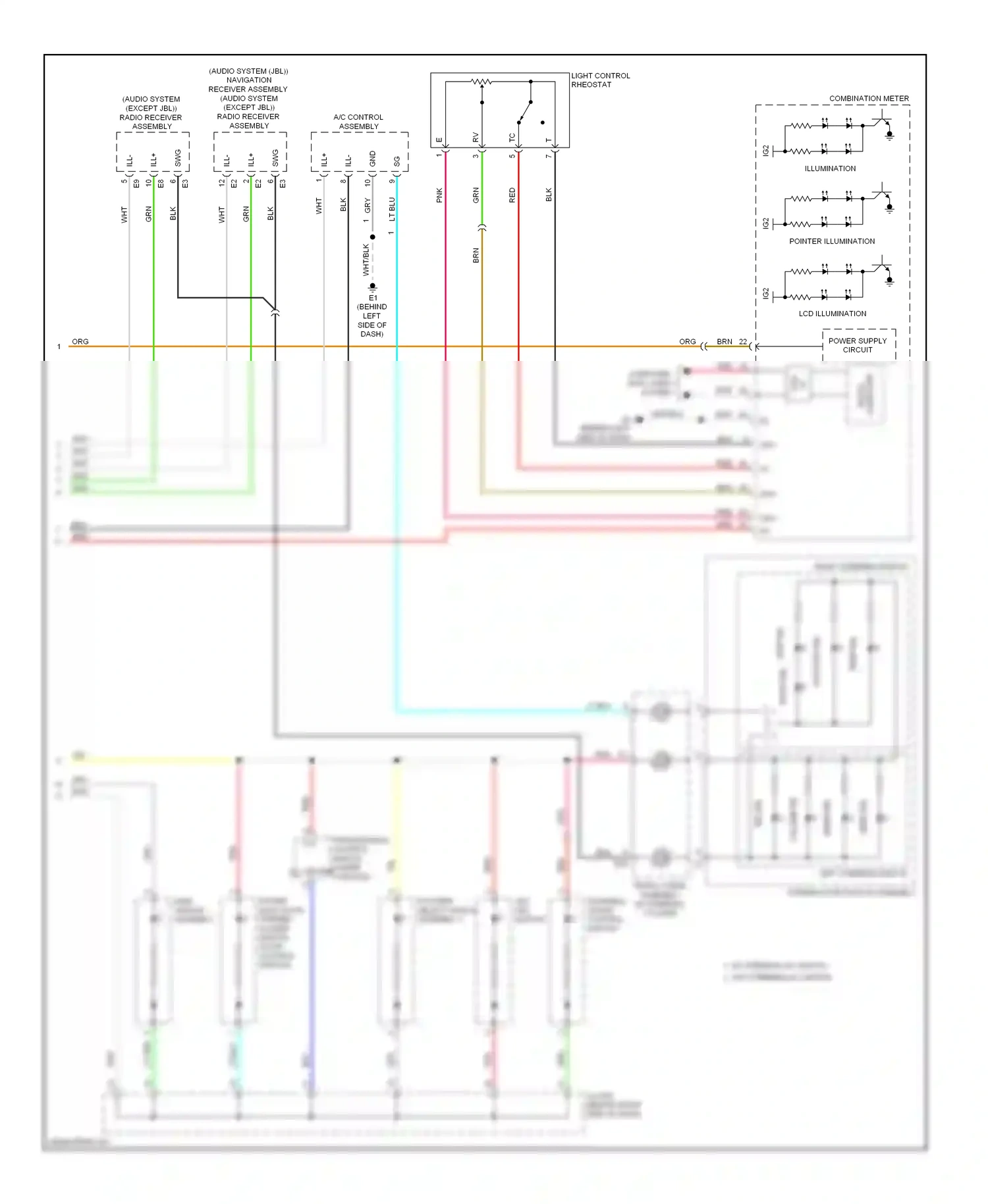 Toyota Highlander II (2007-2010) computer micro wiring diagram  (1 of 2)