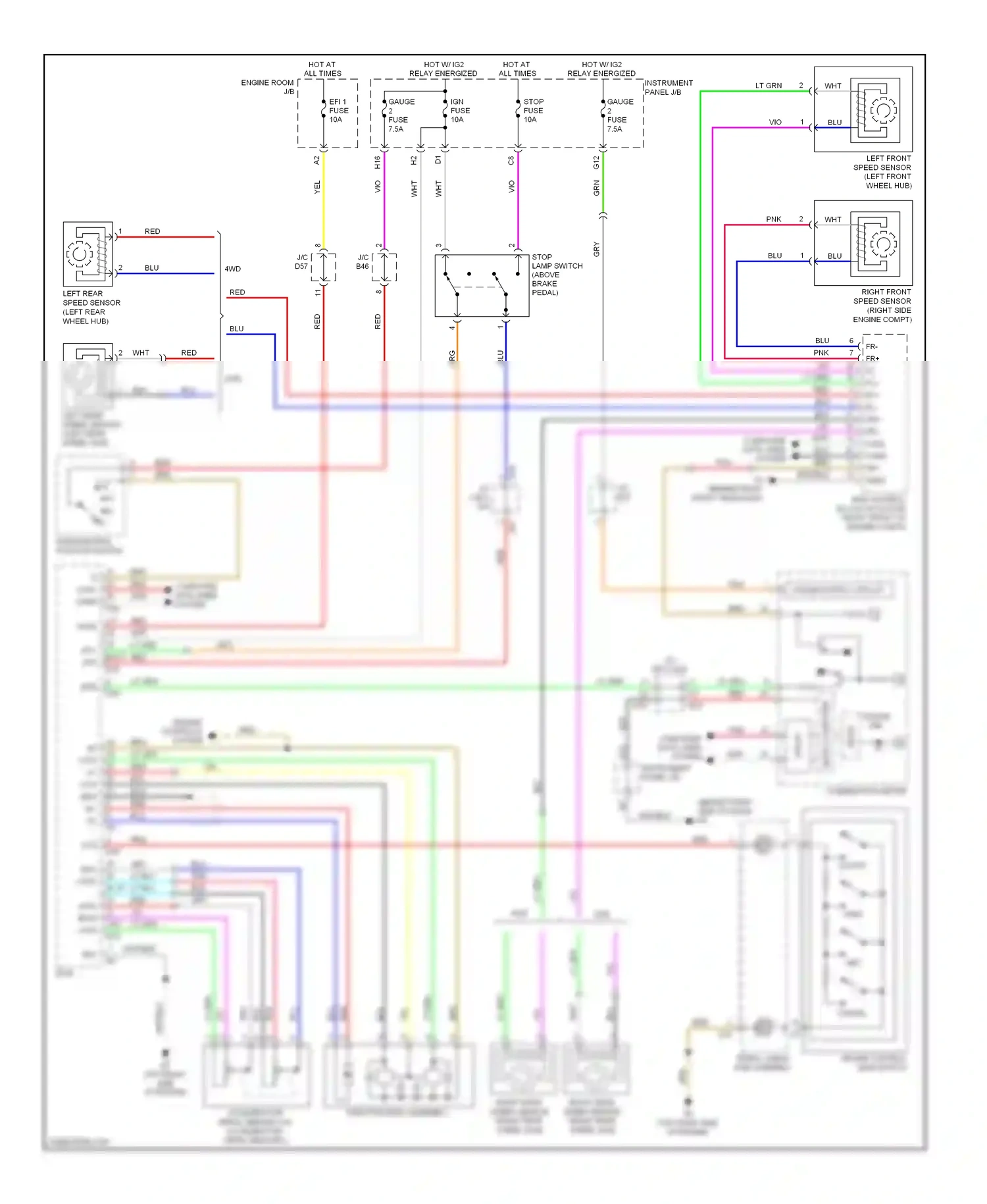 Toyota Highlander II (2007-2010) engine controls system wiring diagram  (2 of 8)