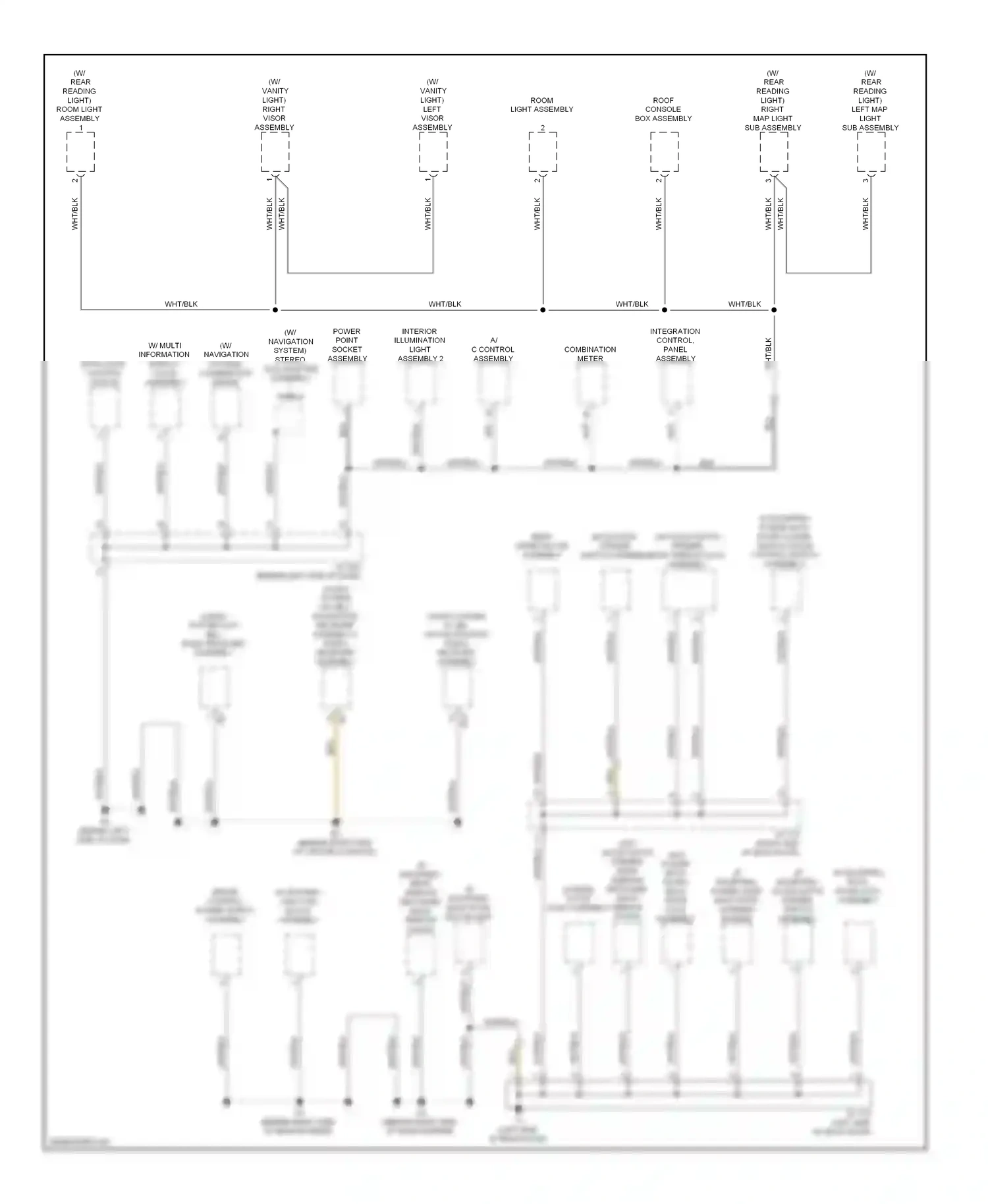 Toyota Highlander II (2007-2010) integration control, panel assembly wiring diagram  (4 of 9)