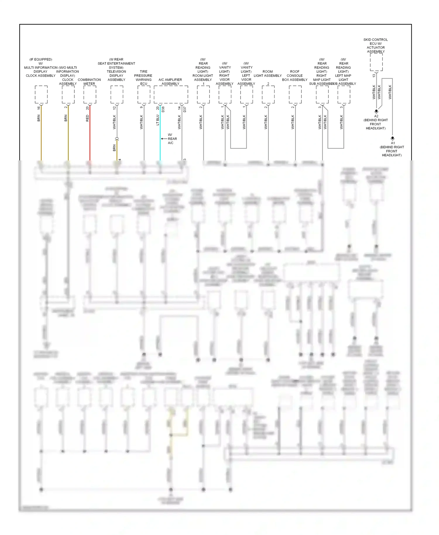 Toyota Highlander II (2007-2010) integration control, panel assembly wiring diagram  (3 of 9)