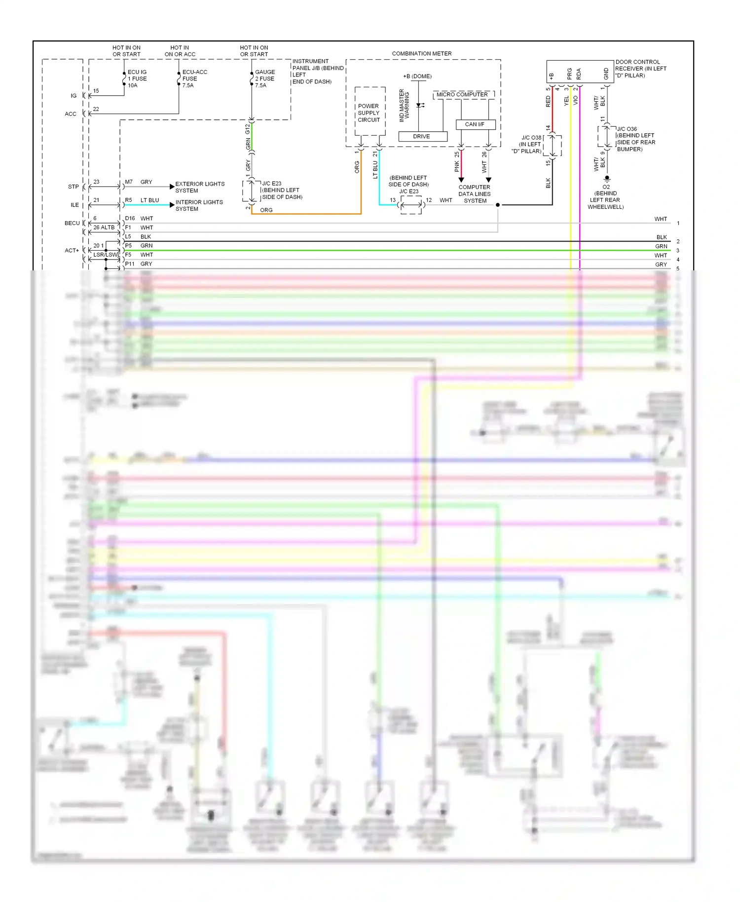 Toyota Highlander II (2007-2010) micro computer wiring diagram  (5 of 32)