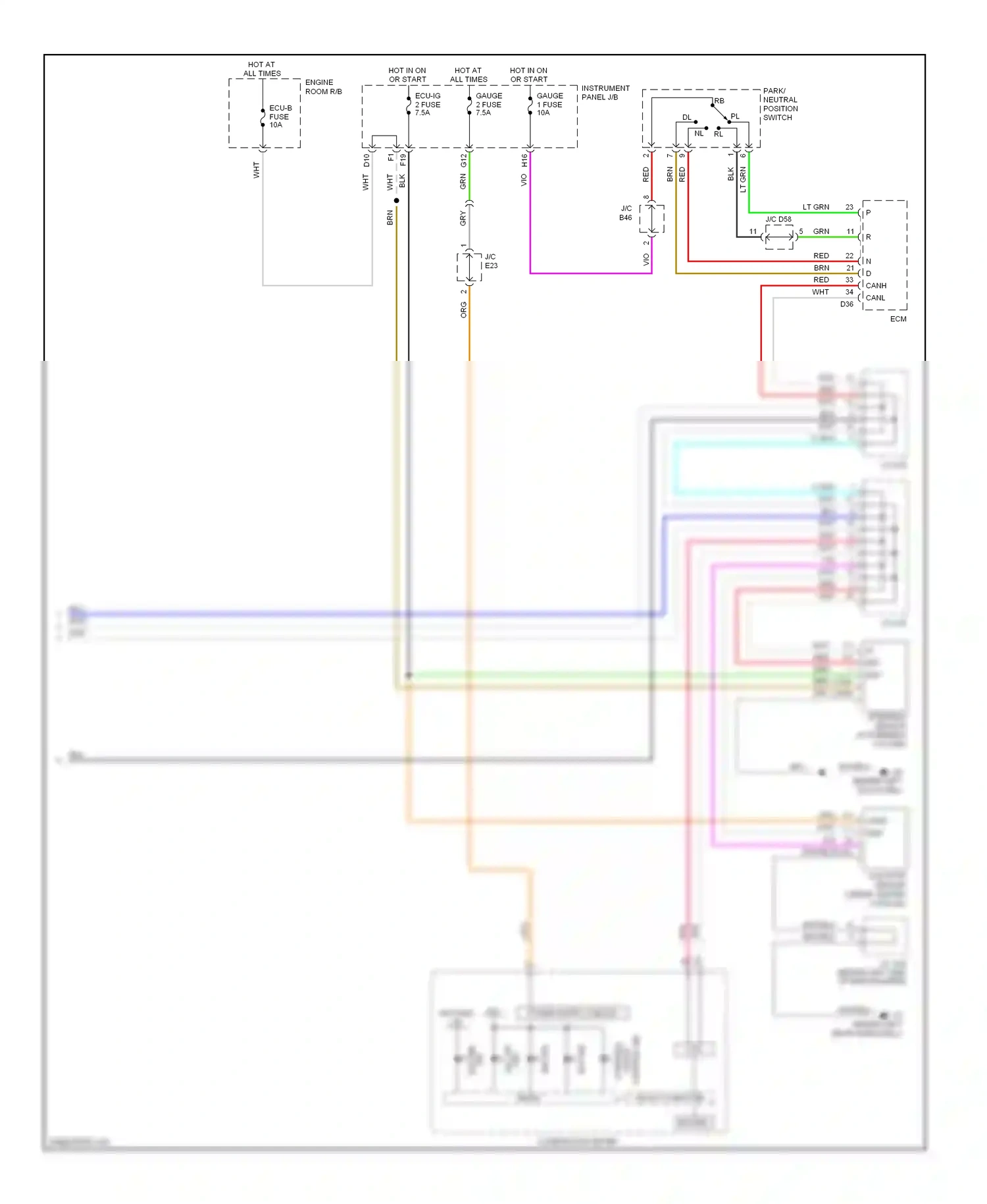 Toyota Highlander II (2007-2010) micro computer wiring diagram  (1 of 32)