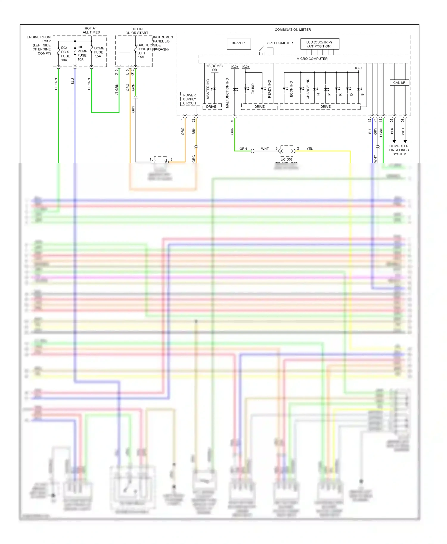 Toyota Highlander II (2007-2010) micro computer wiring diagram  (9 of 32)