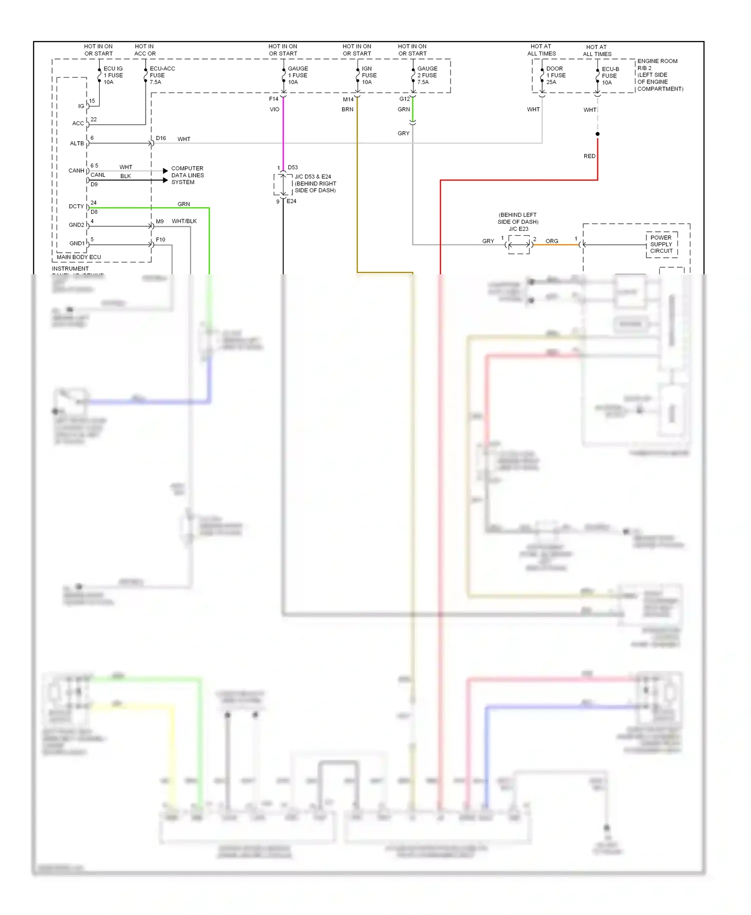 Toyota Highlander II (2007-2010) micro computer wiring diagram  (25 of 32)