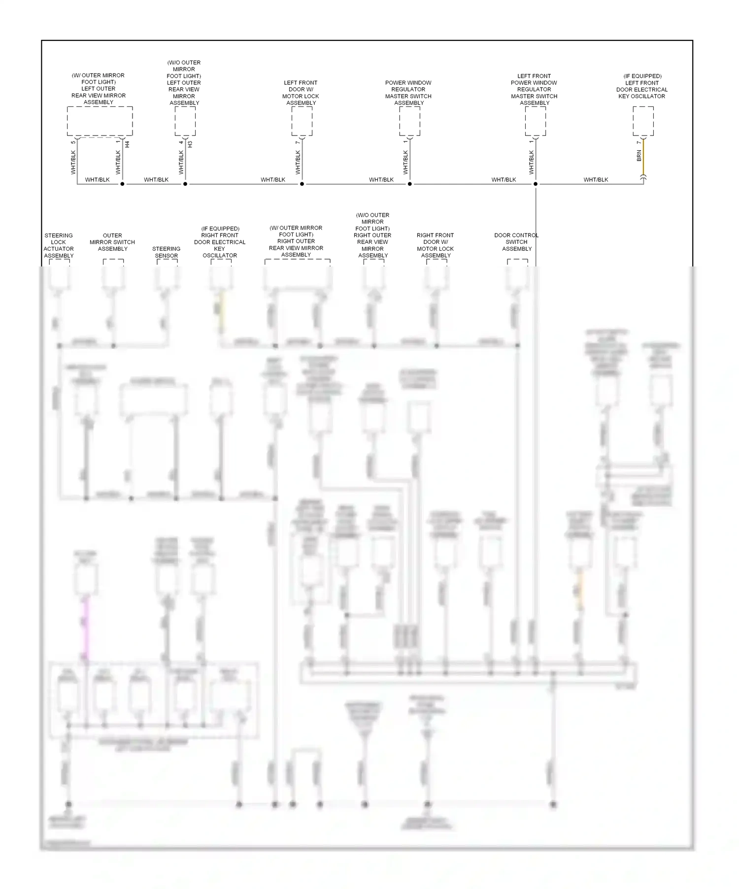 Toyota Highlander II (2007-2010) pattern select switch assembly wiring diagram  (1 of 3)