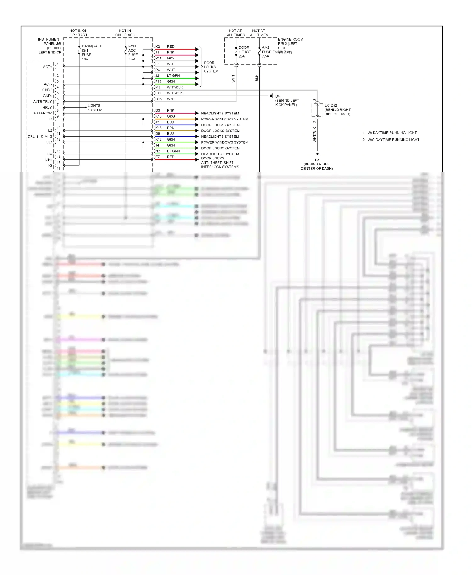 Toyota Highlander II (2007-2010) shift interlock system wiring diagram  (2 of 4)