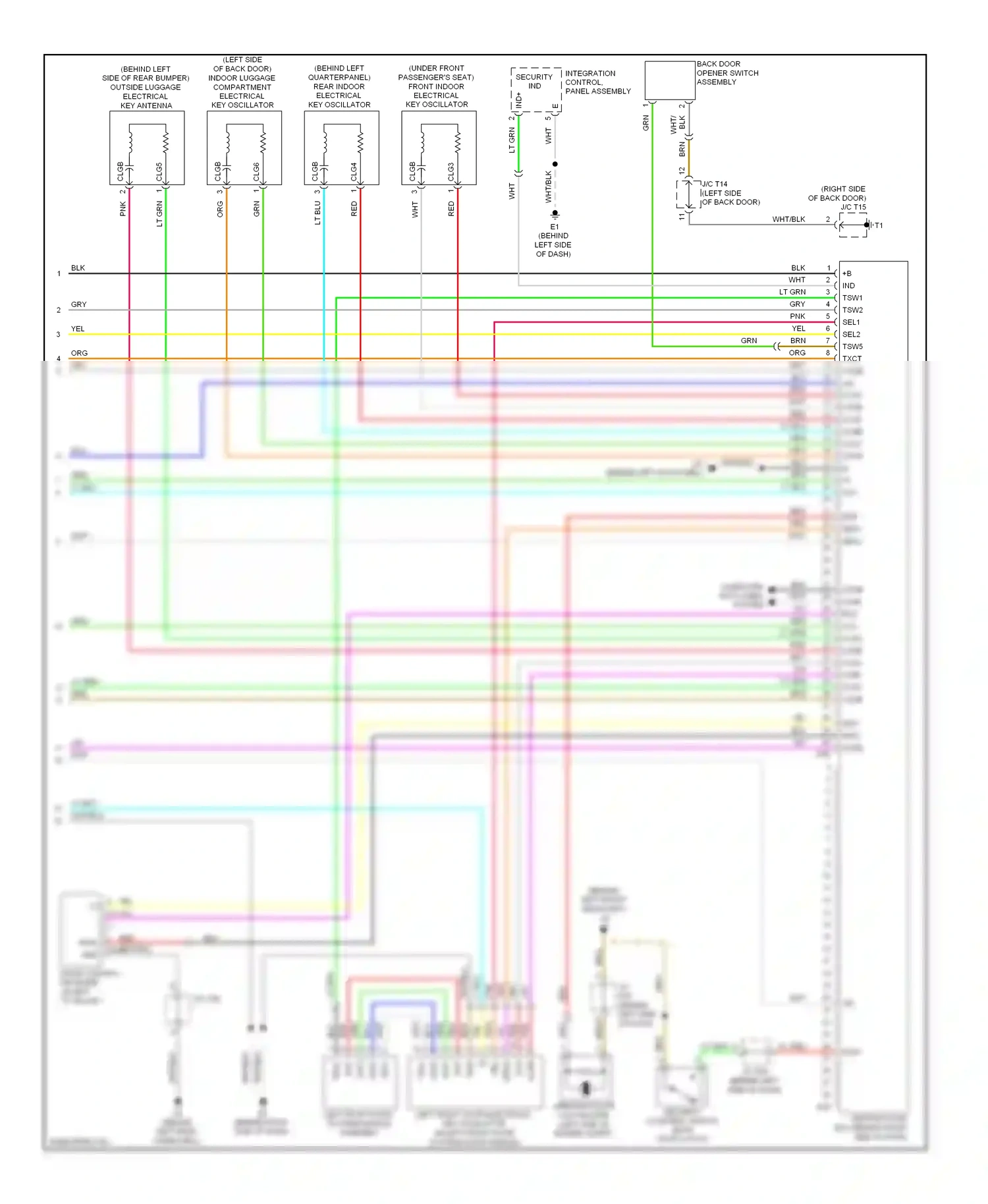 Toyota Highlander II (2007-2010) txct code lin wiring diagram  (1 of 4)