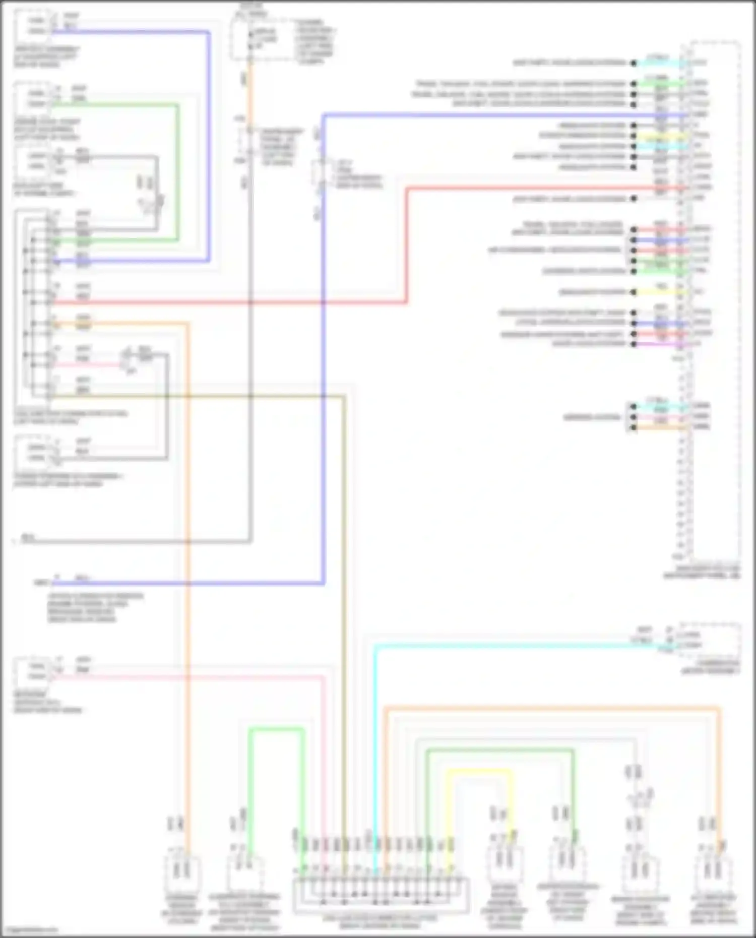 Highlander Toyota III facelift (2016-2019): Body ecu circuit, except hybrid (2 of 2)