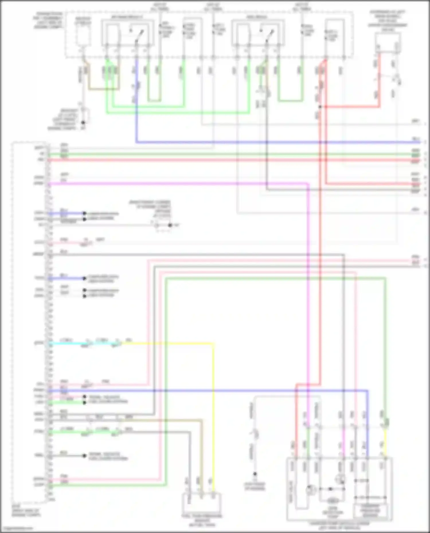 Highlander Toyota III facelift (2016-2019): Wiring diagram engine performance 3.5l hybrid, engine controls circuit (1 of 8)