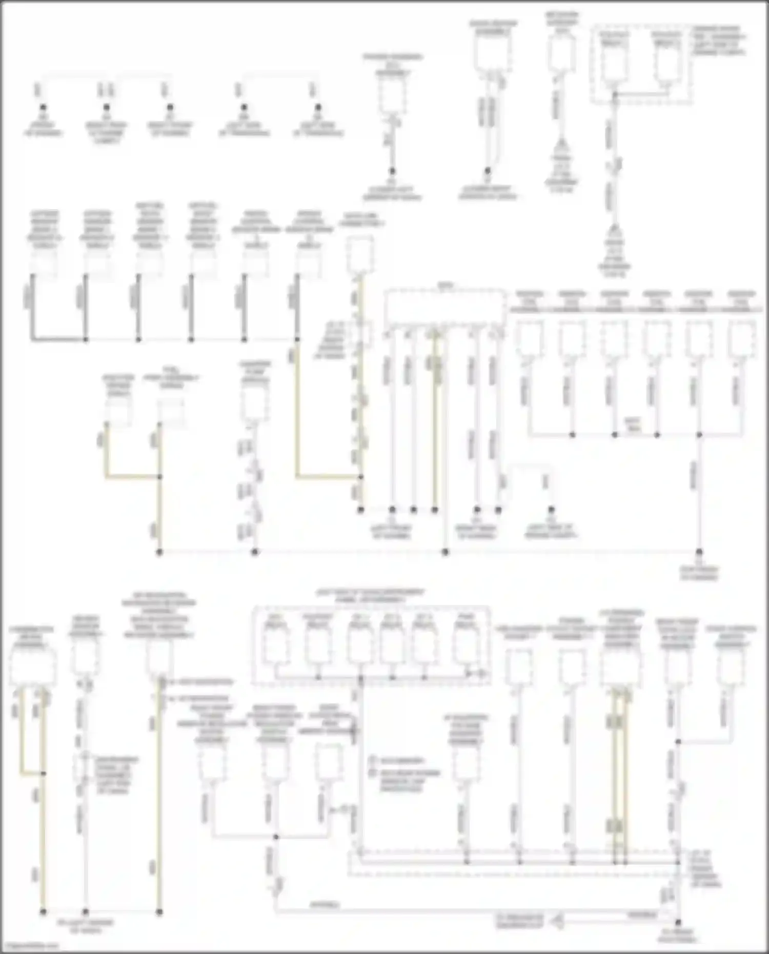 Highlander Toyota III facelift (2016-2019): Ground distribution circuit, hybrid (2 of 6)