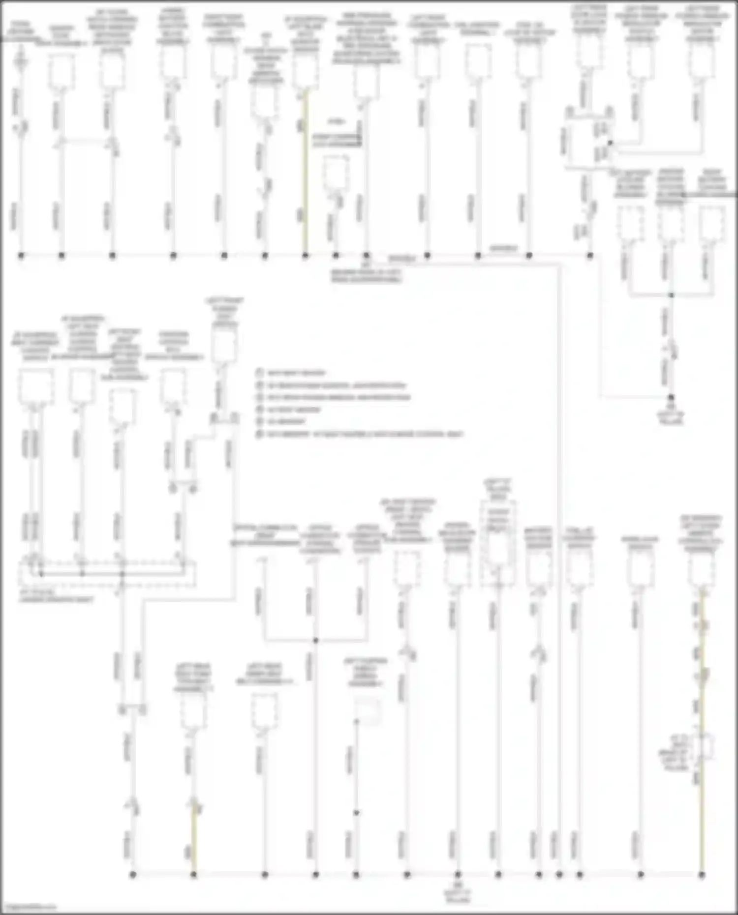 Highlander Toyota III facelift (2016-2019): Ground distribution circuit, hybrid (4 of 6)