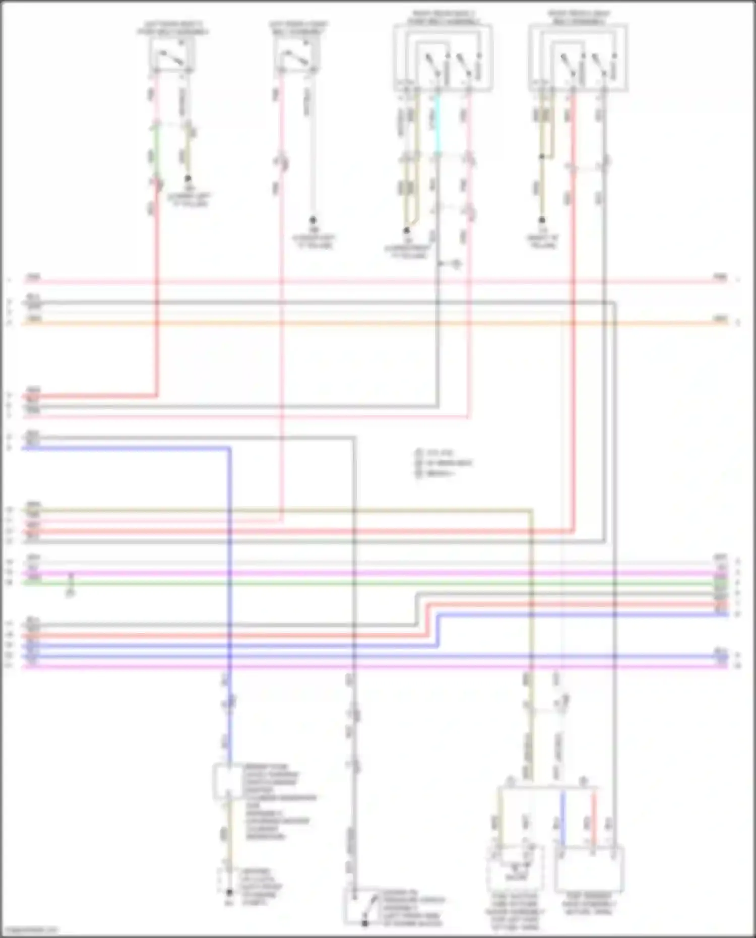 Car Wiring Diagrams for Highlander Toyota III facelift (2016-2019): Instrument cluster circuit, except hybrid (2 of 4)