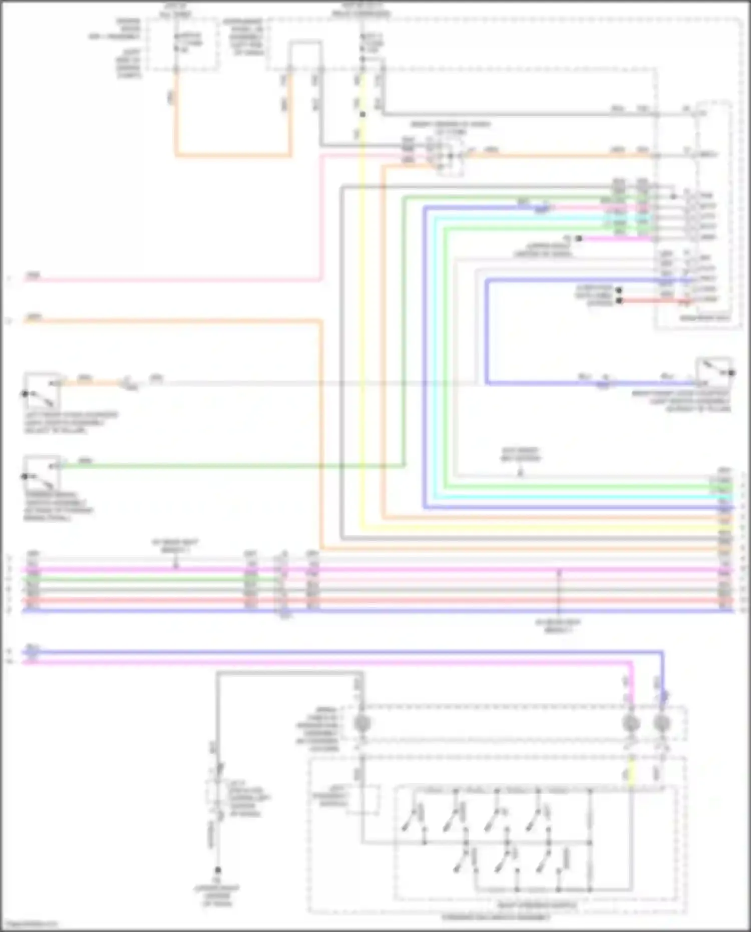 Car Wiring Diagrams for Highlander Toyota III facelift (2016-2019): Instrument cluster circuit, except hybrid (3 of 4)