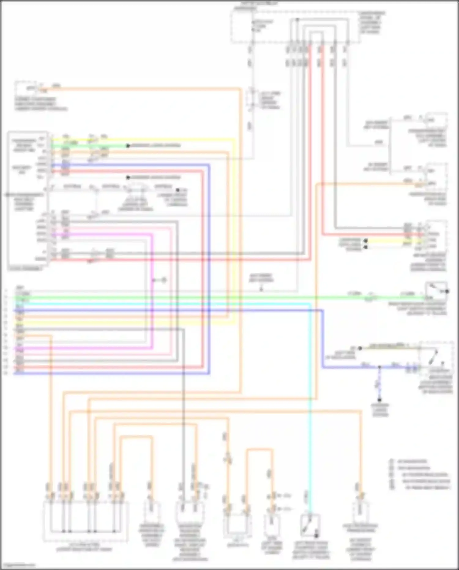 Car Wiring Diagrams for Highlander Toyota III facelift (2016-2019): Instrument cluster circuit, except hybrid (4 of 4)