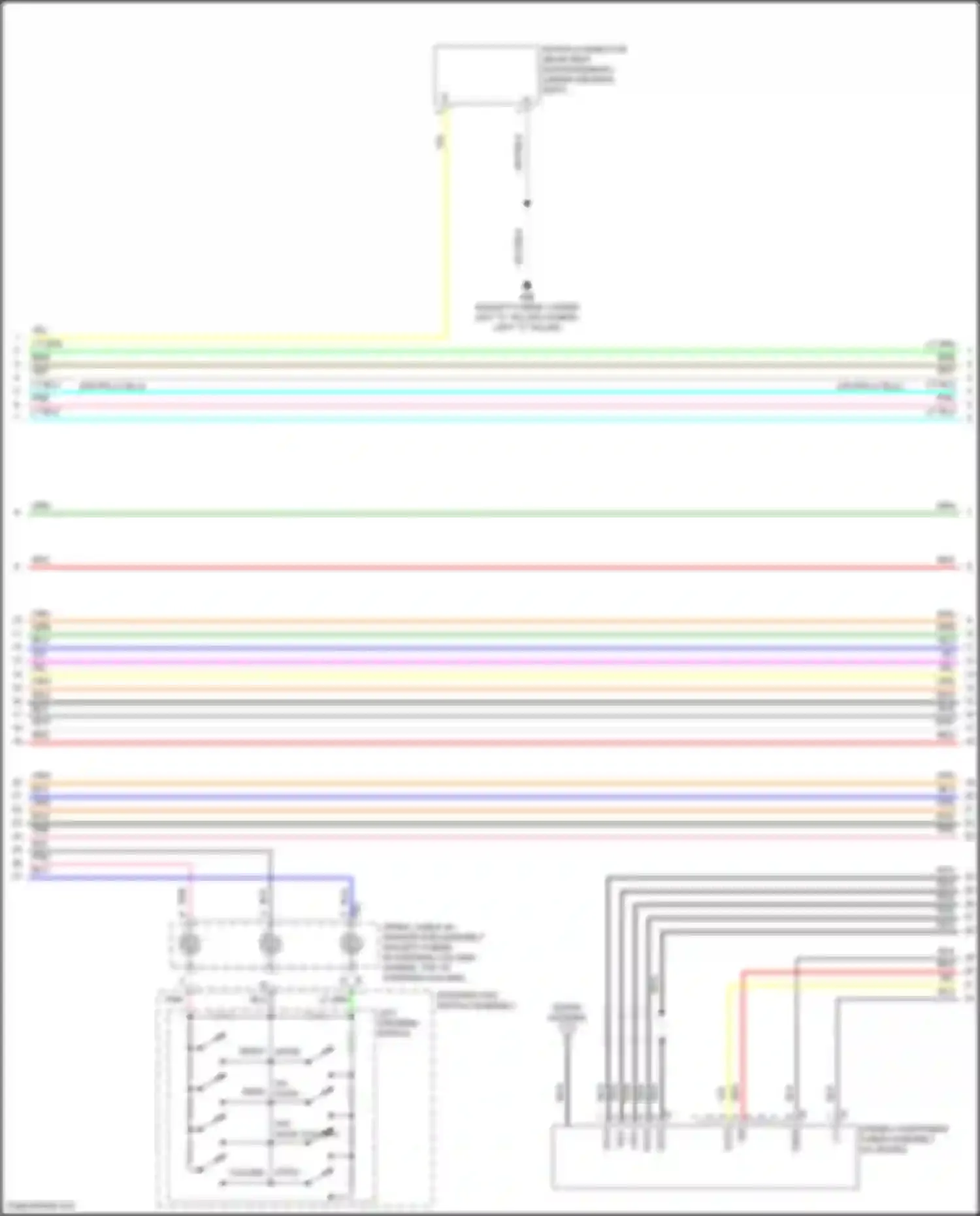 Highlander Toyota III facelift (2016-2019): 12-speaker system circuit (2 of 7)