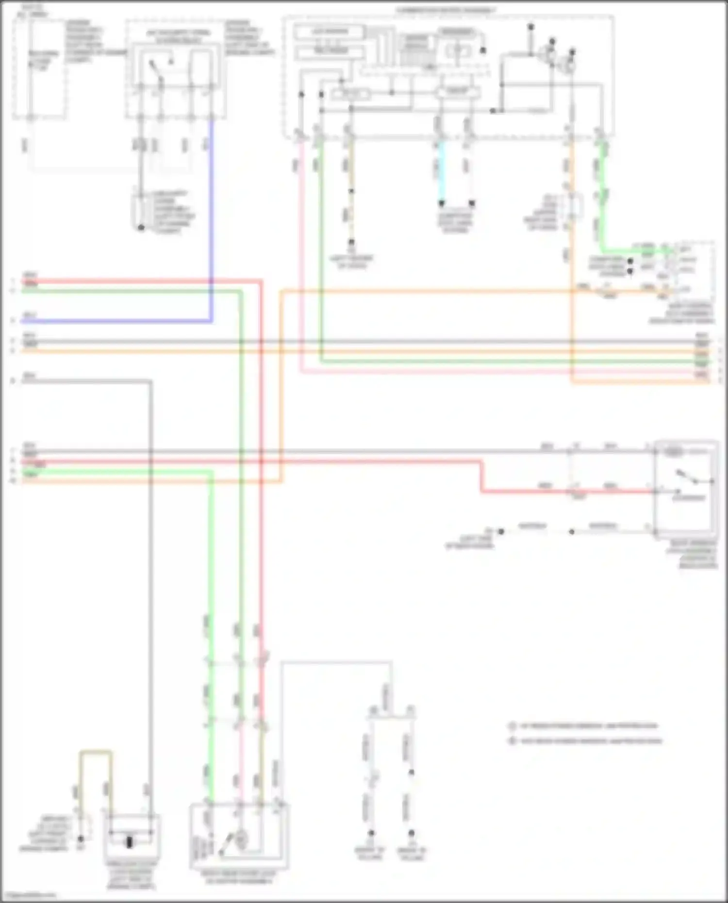Wiring diagram back window lock assembly for Toyota Highlander III facelift (2016-2019) (5 of 10)