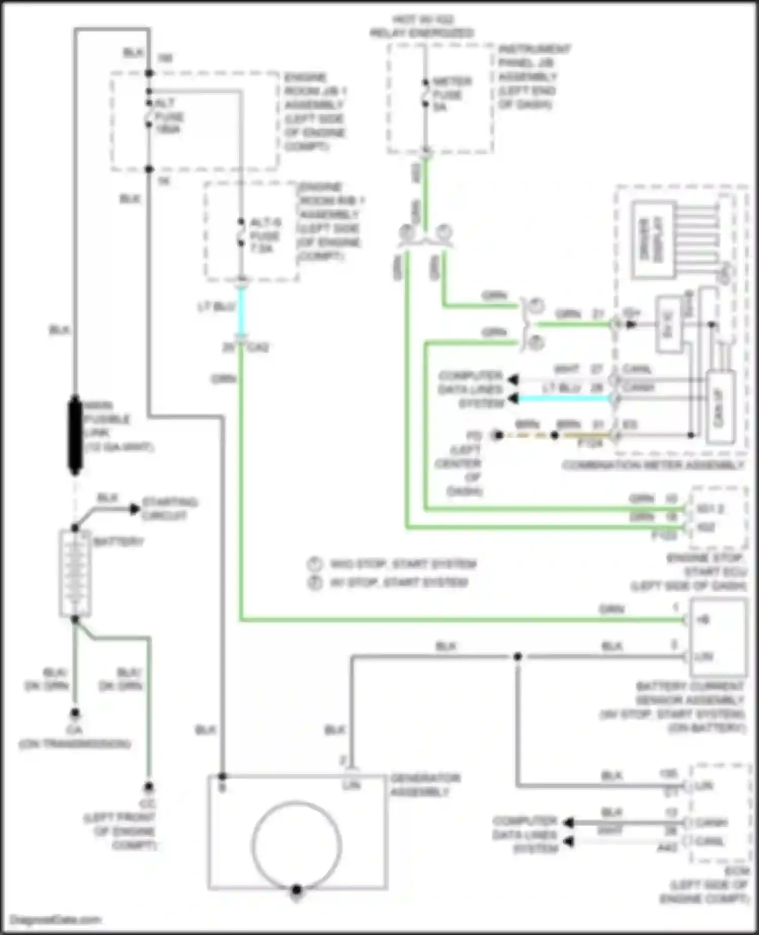 Wiring diagram combination meter assembly for Toyota Highlander III facelift (2016-2019) (54 of 60)
