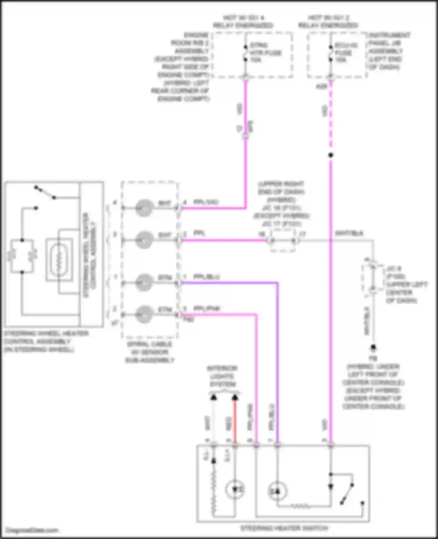 Wiring diagram control assembly for Toyota Highlander III facelift (2016-2019) (1 of 1)