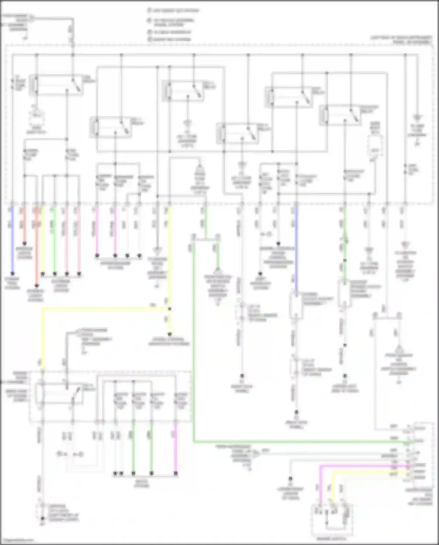 Wiring diagram cruise control, navigation systems for Toyota Highlander III facelift (2016-2019) (1 of 1)