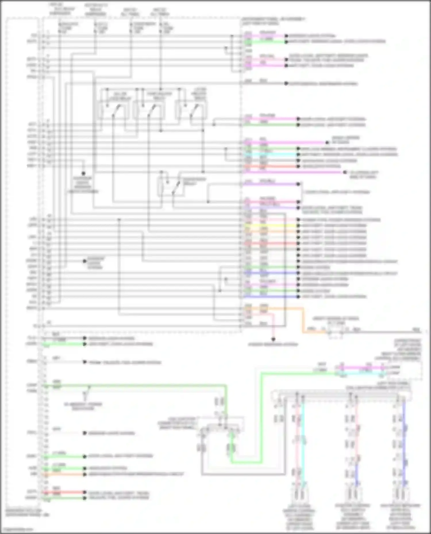 Wiring diagram d/dr unlock relay for Toyota Highlander III facelift (2016-2019) (1 of 2)