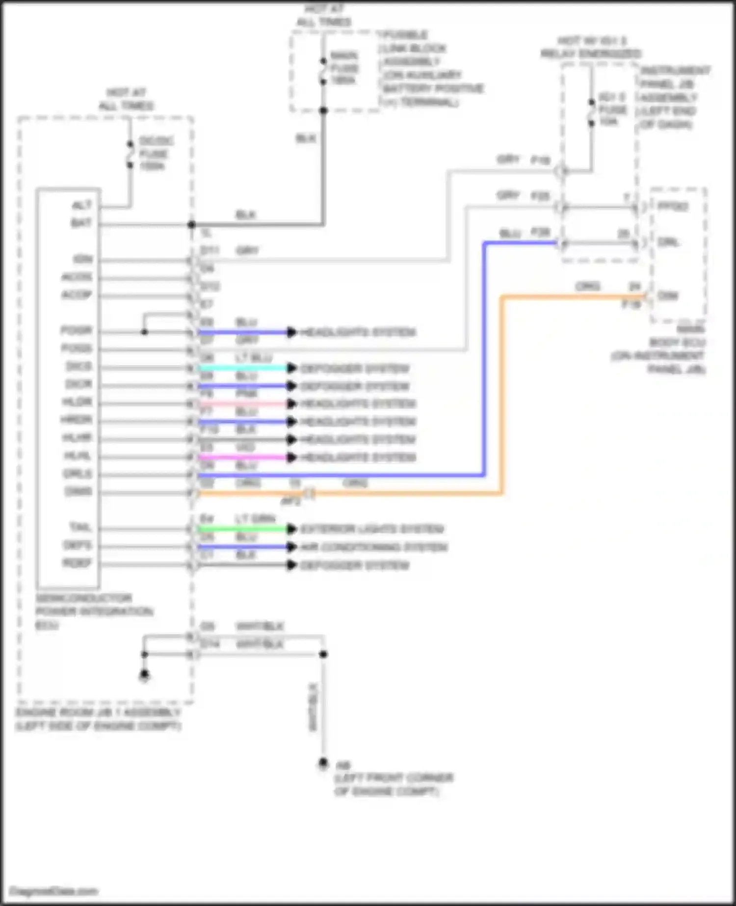Wiring diagram defogger system for Toyota Highlander III facelift (2016-2019) (9 of 9)