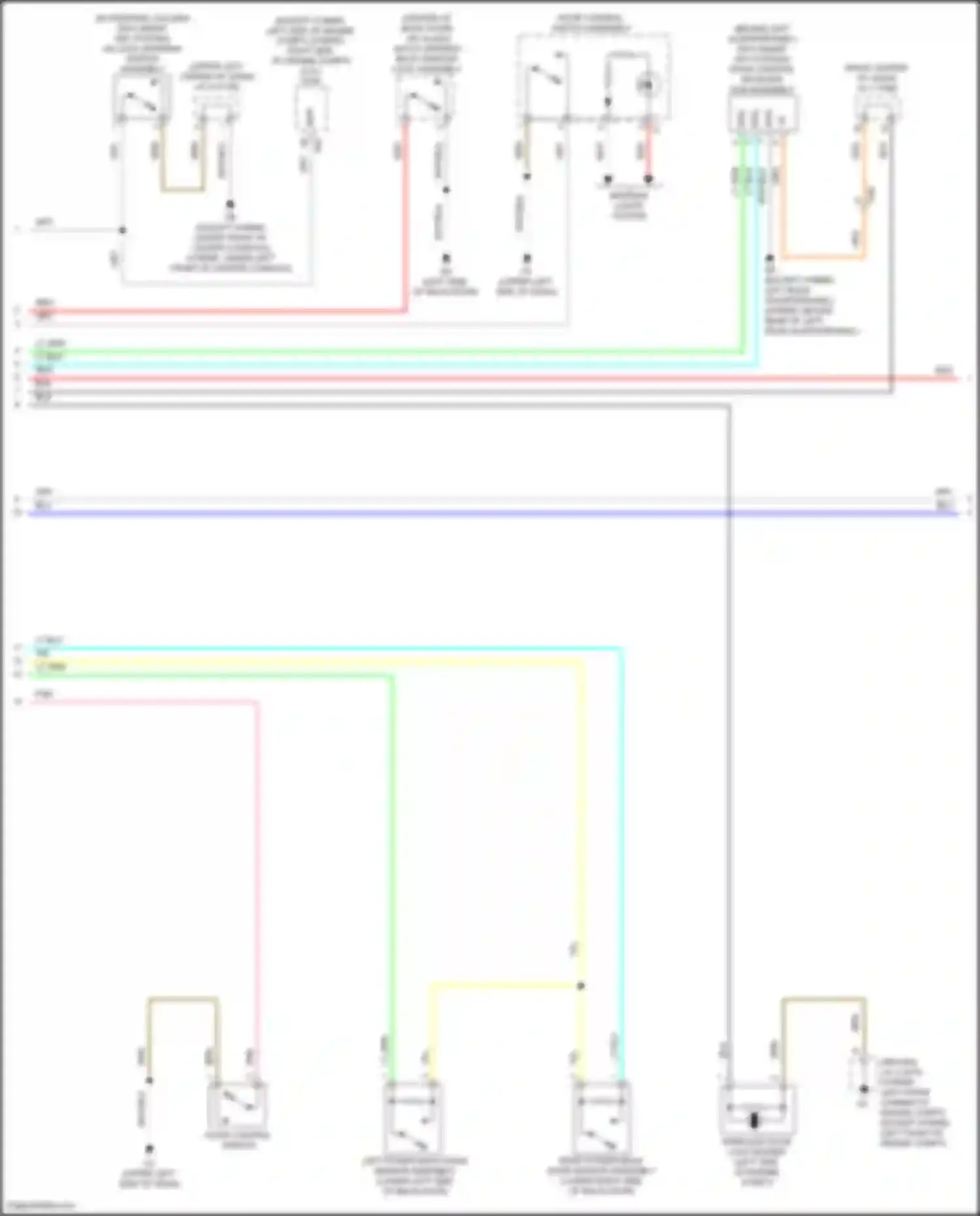 Wiring diagram door control switch assembly for Toyota Highlander III facelift (2016-2019) (1 of 13)