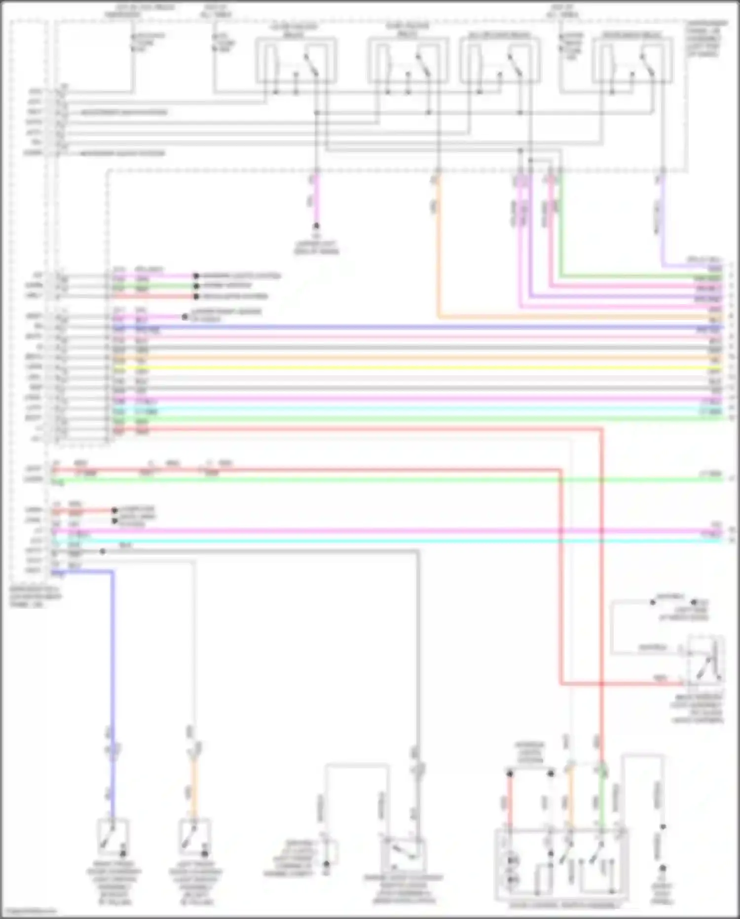 Wiring diagram door control switch assembly for Toyota Highlander III facelift (2016-2019) (3 of 13)