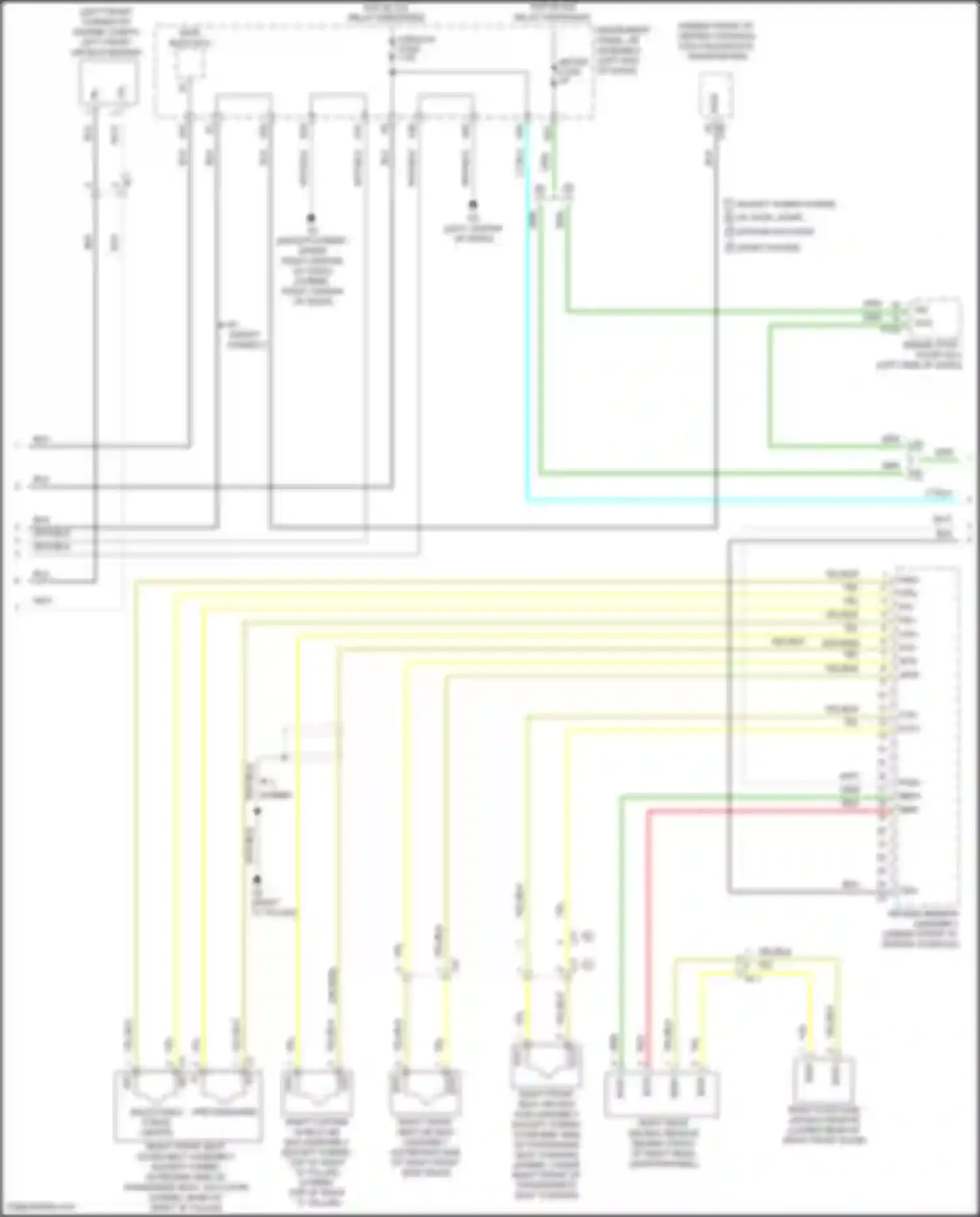 Wiring diagram except hybrid hybrid w/ stop, start system w/o stop, start system for Toyota Highlander III facelift (2016-2019) (2 of 2)
