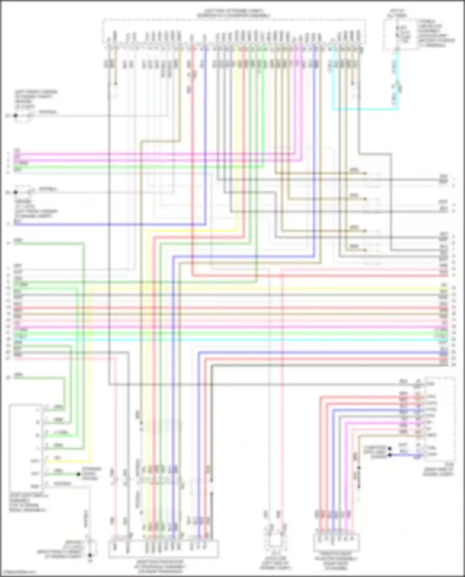 Wiring diagram fusible link block assembly for Toyota Highlander III facelift (2016-2019) (1 of 4)