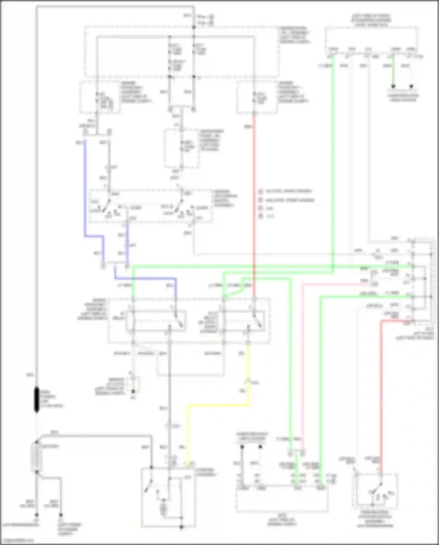 Wiring diagram ignition or starter switch assembly for Toyota Highlander III facelift (2016-2019) (1 of 3)
