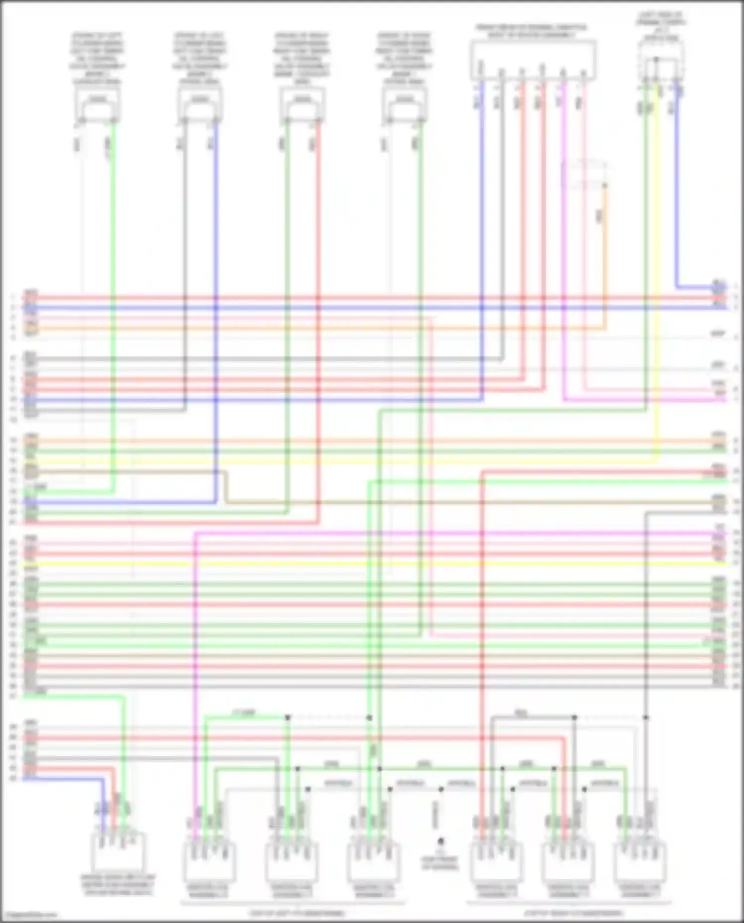 Wiring diagram intake mass air flow meter sub-assembly for Toyota Highlander III facelift (2016-2019) (4 of 4)