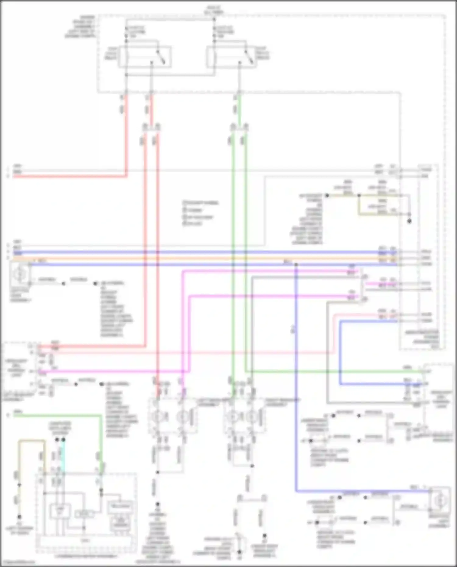 Wiring diagram left fog light assembly for Toyota Highlander III facelift (2016-2019) (3 of 3)