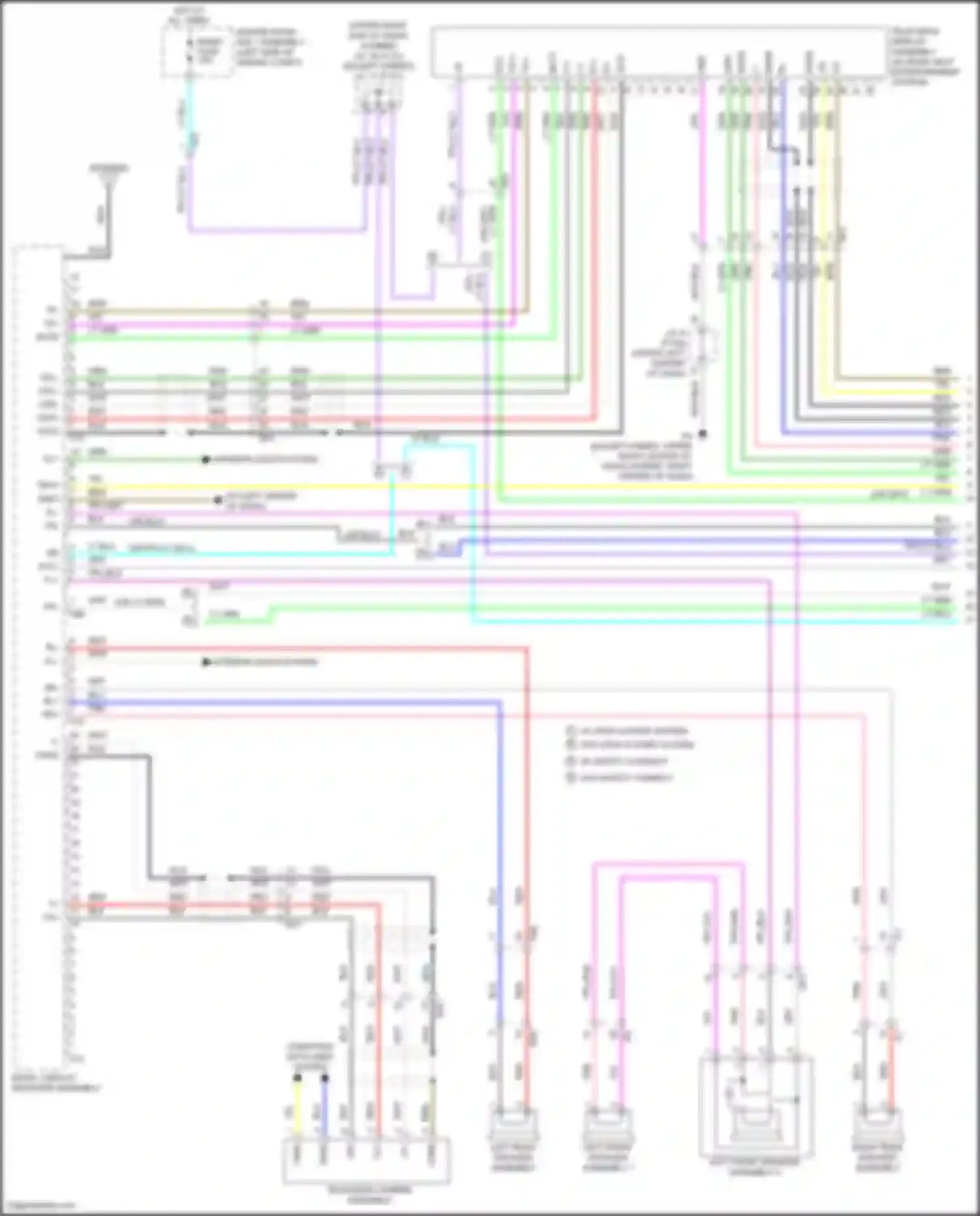 Wiring diagram left front speaker assembly 1 for Toyota Highlander III facelift (2016-2019) (3 of 5)