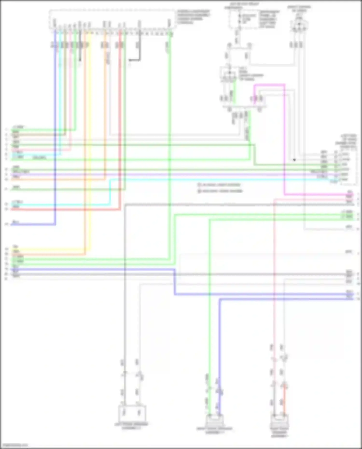 Wiring diagram left front speaker assembly 2 for Toyota Highlander III facelift (2016-2019) (1 of 5)