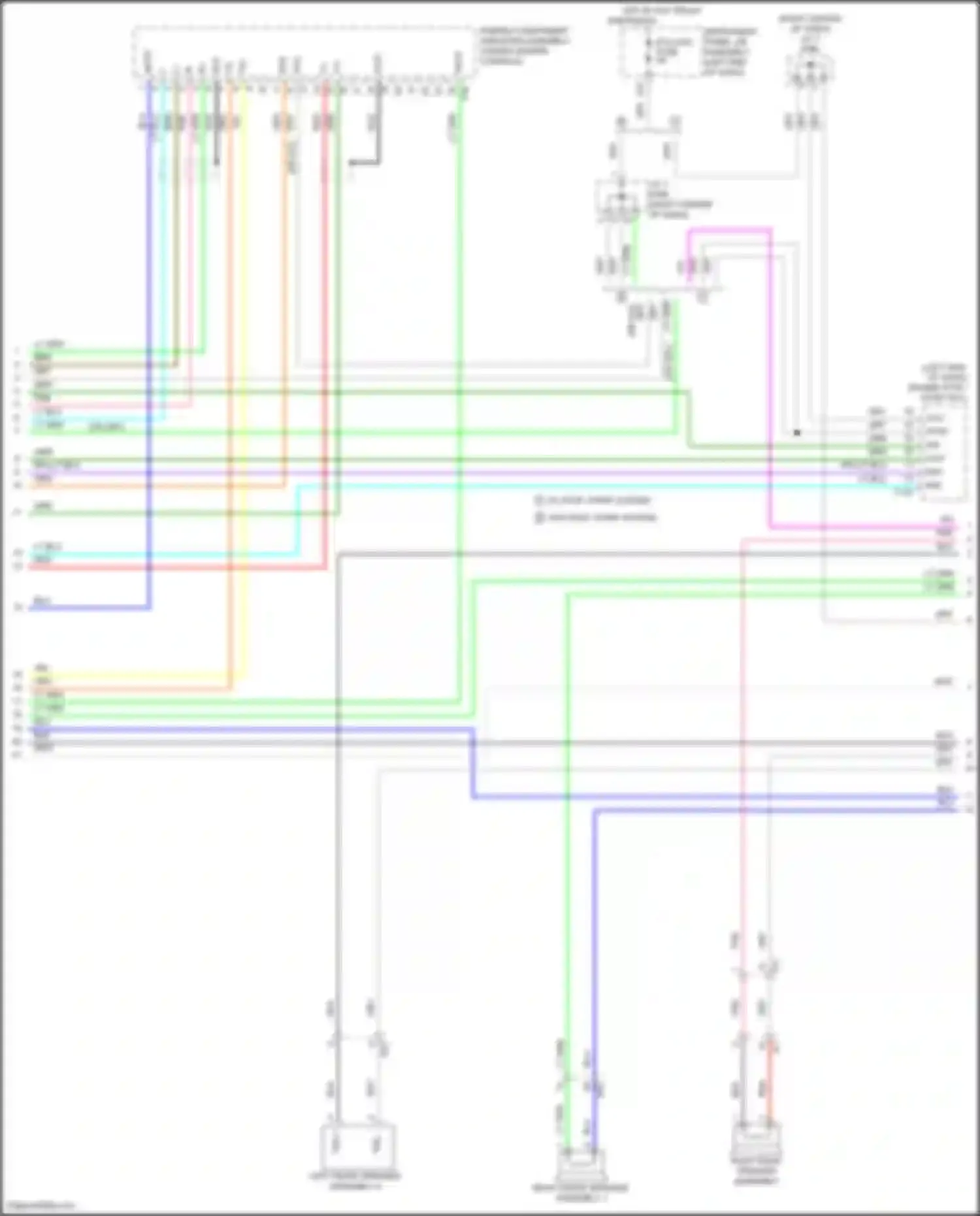 Wiring diagram left front speaker assembly 2 for Toyota Highlander III facelift (2016-2019) (4 of 5)