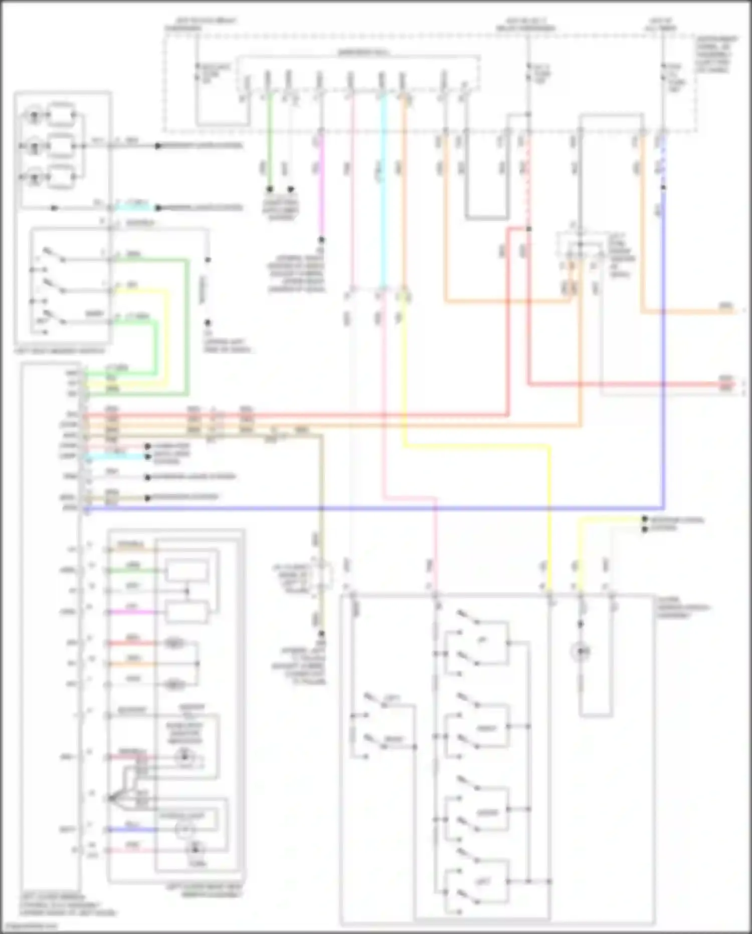 Wiring diagram left seat memory switch for Toyota Highlander III facelift (2016-2019) (4 of 5)