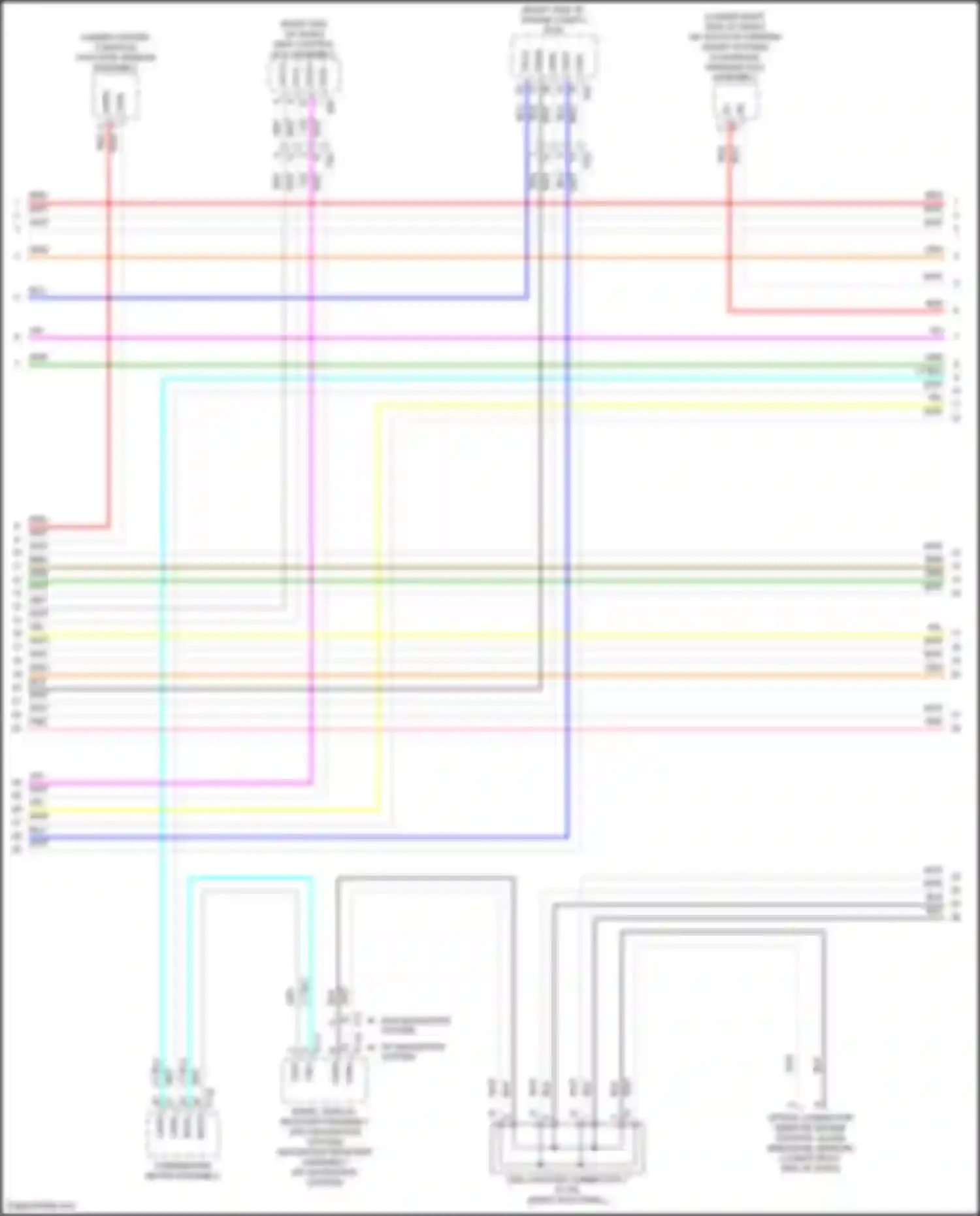 Wiring diagram radio, display receiver assembly for Toyota Highlander III facelift (2016-2019) (7 of 14)