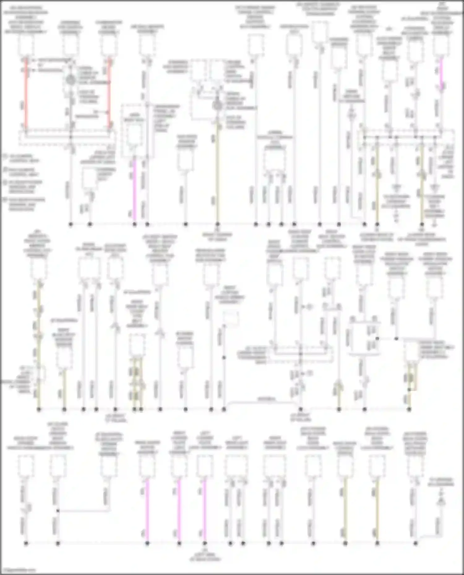 Wiring diagram radio, display receiver assembly for Toyota Highlander III facelift (2016-2019) (9 of 14)