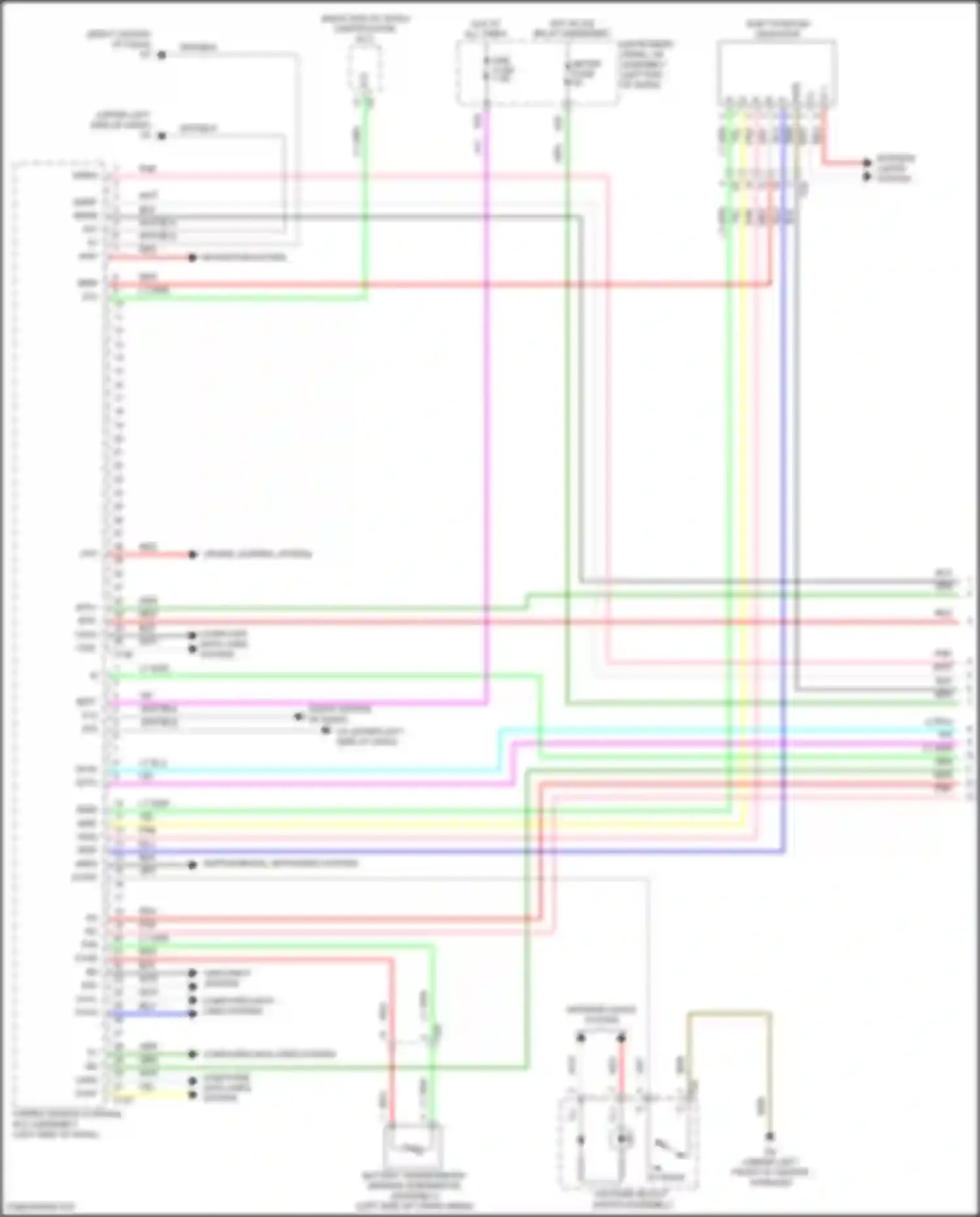 Wiring diagram right end of dash) for Toyota Highlander III facelift (2016-2019) (57 of 58)