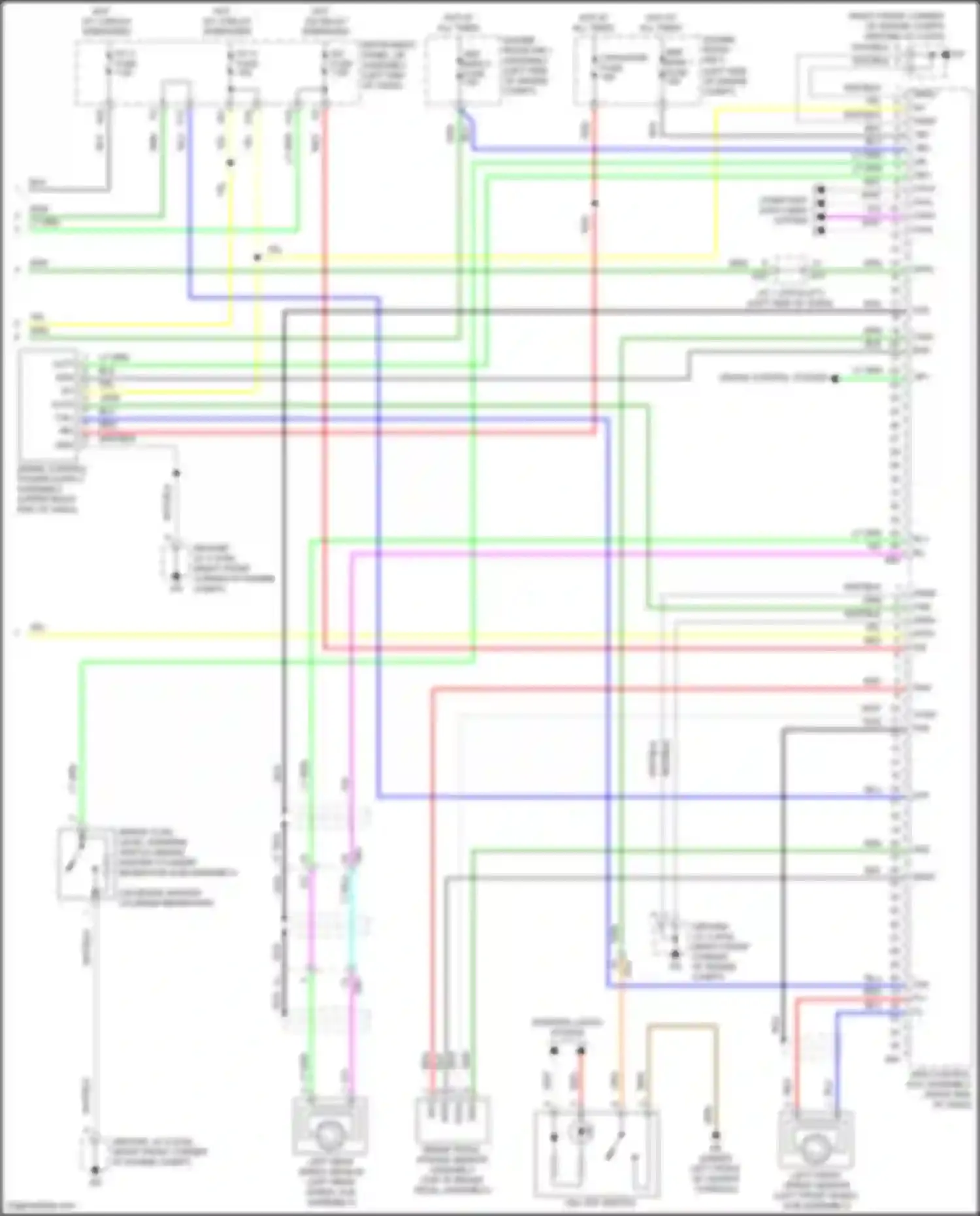Wiring diagram right end of dash) for Toyota Highlander III facelift (2016-2019) (2 of 58)