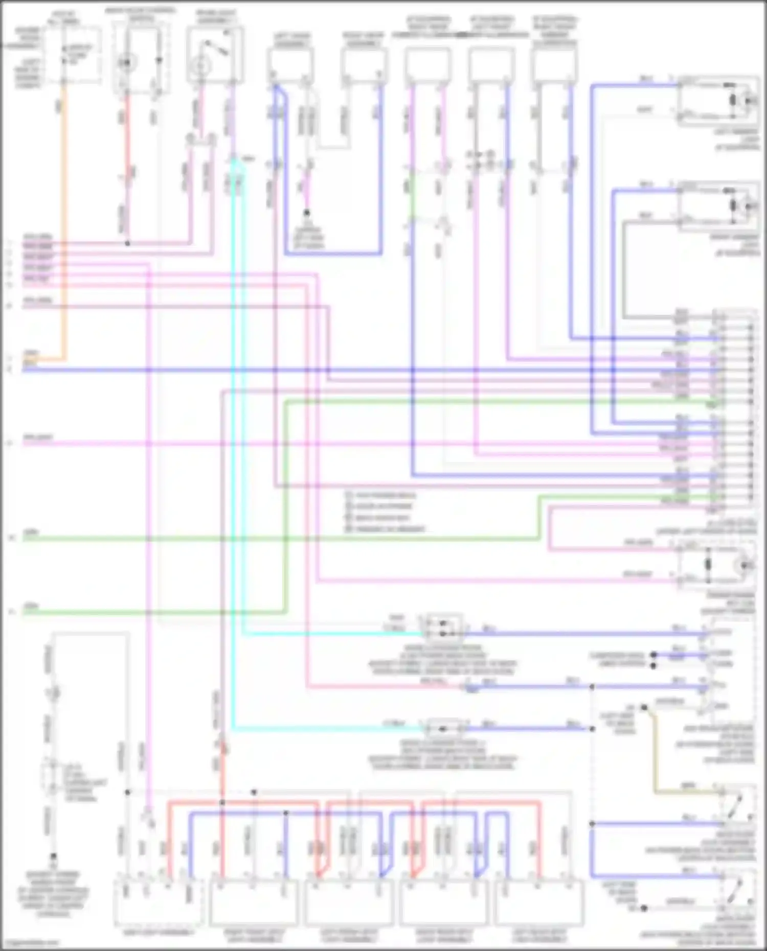 Wiring diagram right front ambient illumination for Toyota Highlander III facelift (2016-2019) (1 of 1)