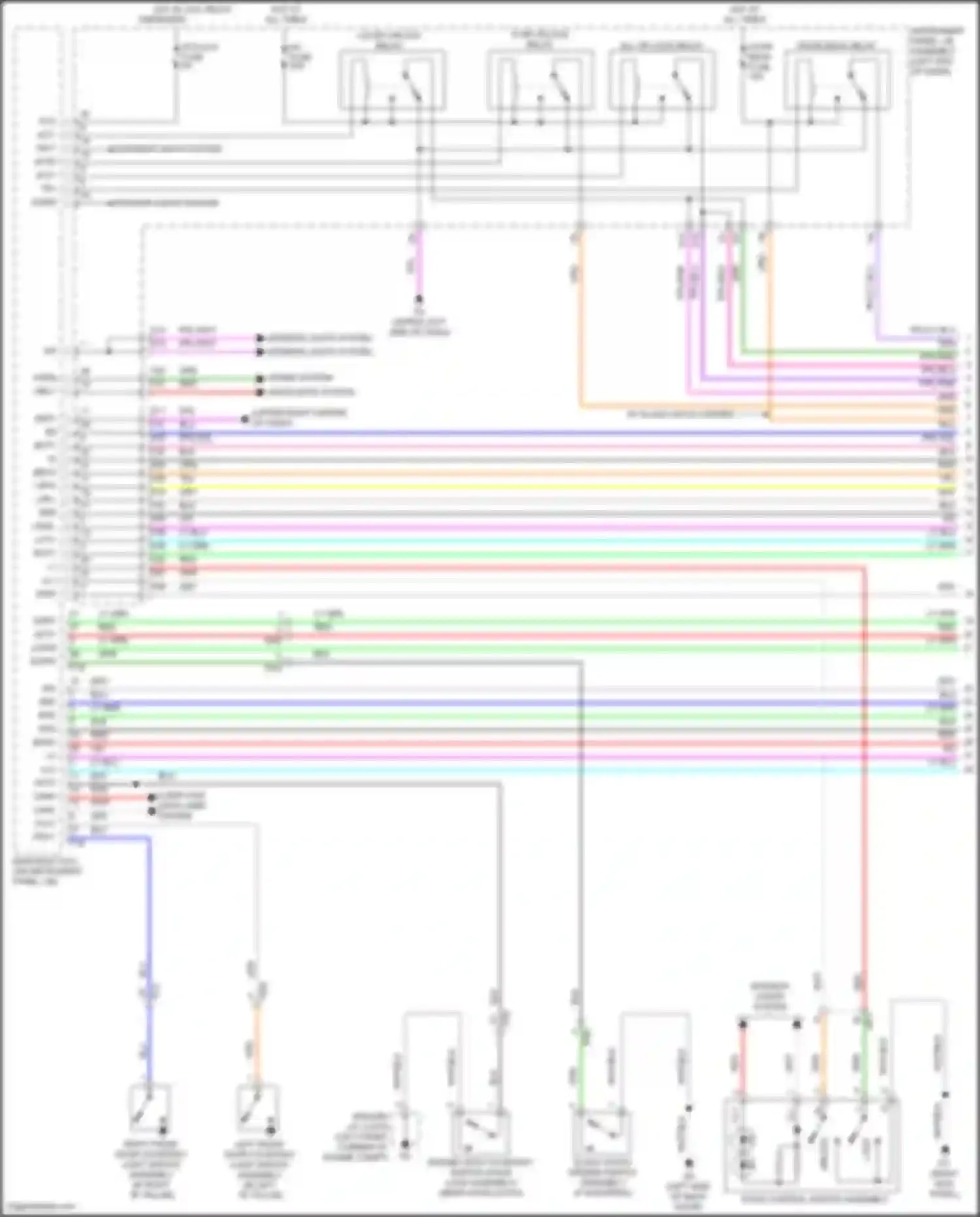 Wiring diagram right front door courtesy light switch assembly for Toyota Highlander III facelift (2016-2019) (2 of 11)