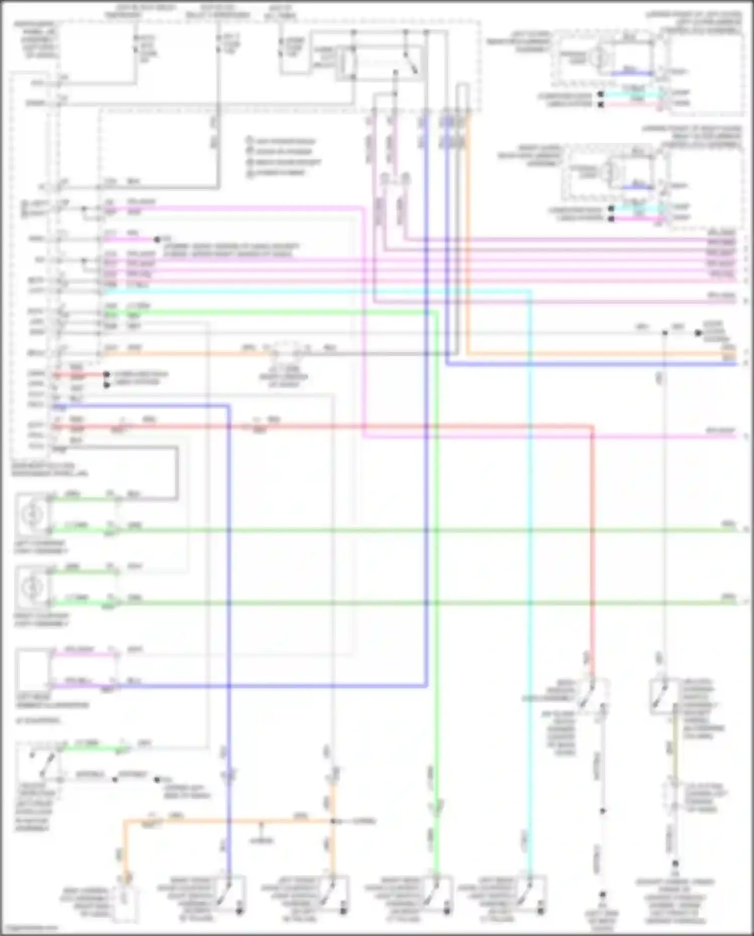 Wiring diagram right front door courtesy light switch assembly for Toyota Highlander III facelift (2016-2019) (1 of 11)