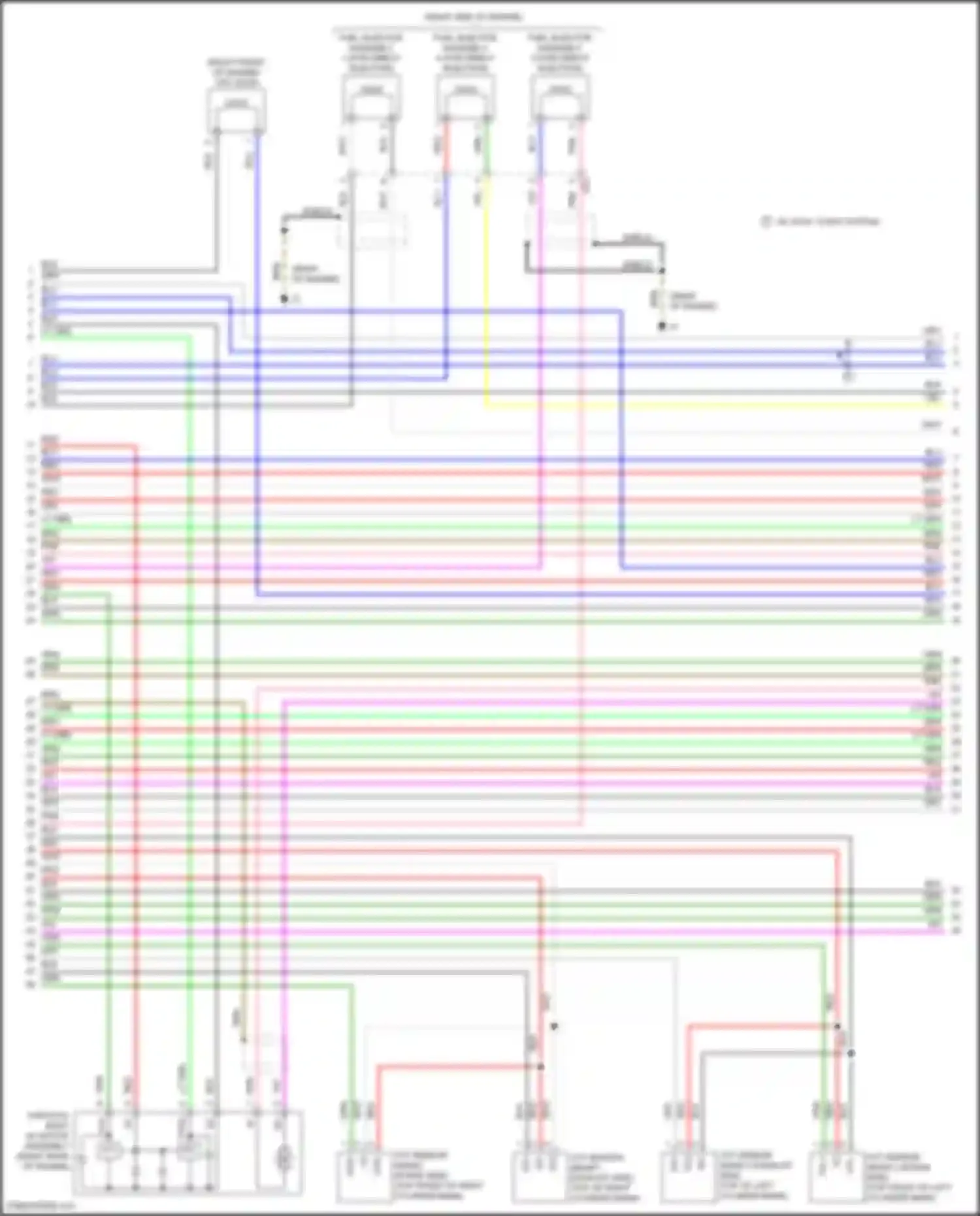 Wiring diagram (right front of engine for Toyota Highlander III facelift (2016-2019) (5 of 6)