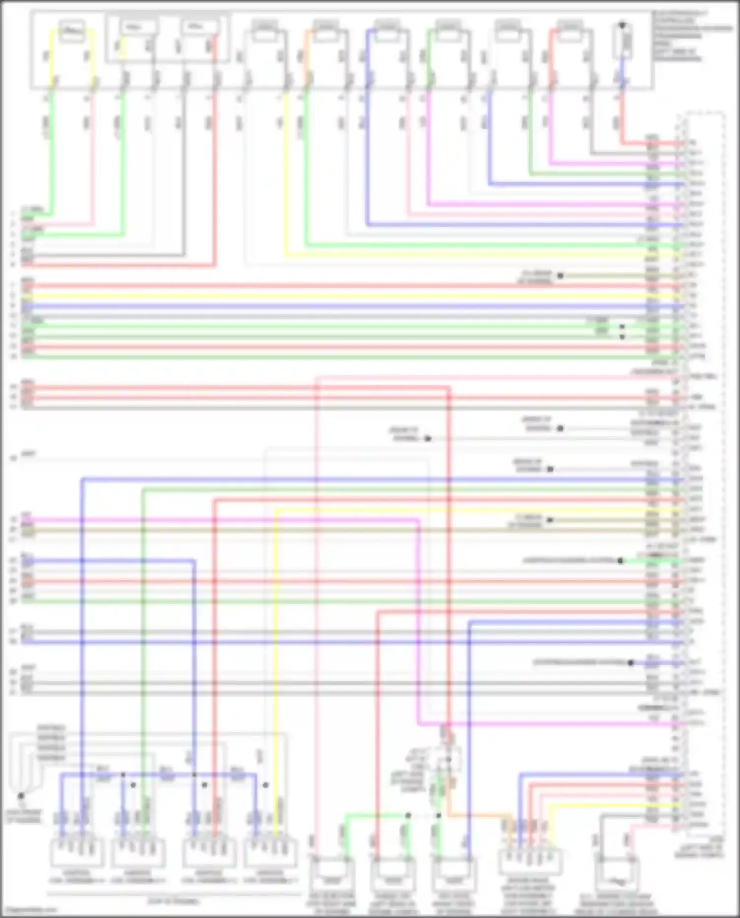 Wiring diagram (right front of engine for Toyota Highlander III facelift (2016-2019) (3 of 6)