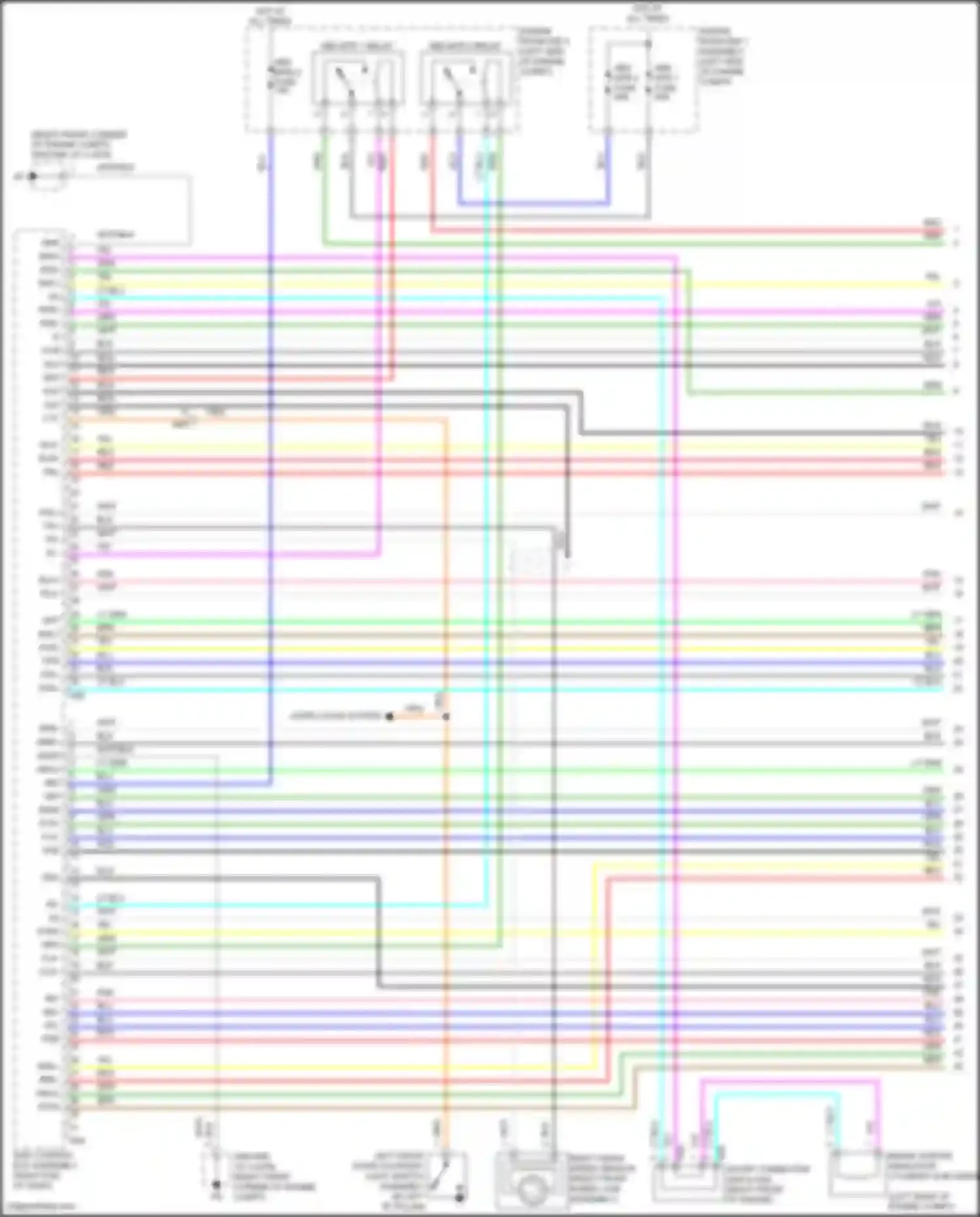 Wiring diagram (right front of engine for Toyota Highlander III facelift (2016-2019) (1 of 6)