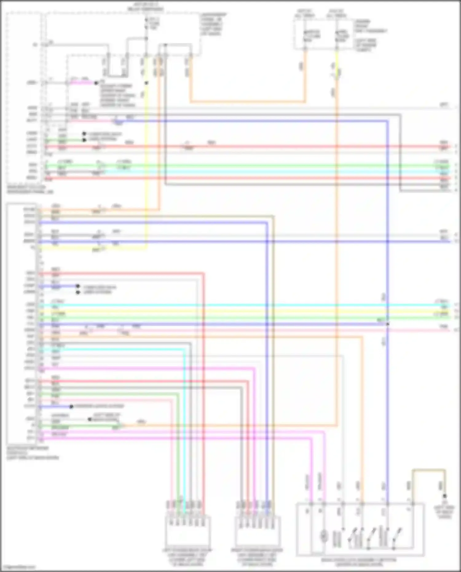 Wiring diagram right power back door unit assembly set for Toyota Highlander III facelift (2016-2019) (1 of 1)