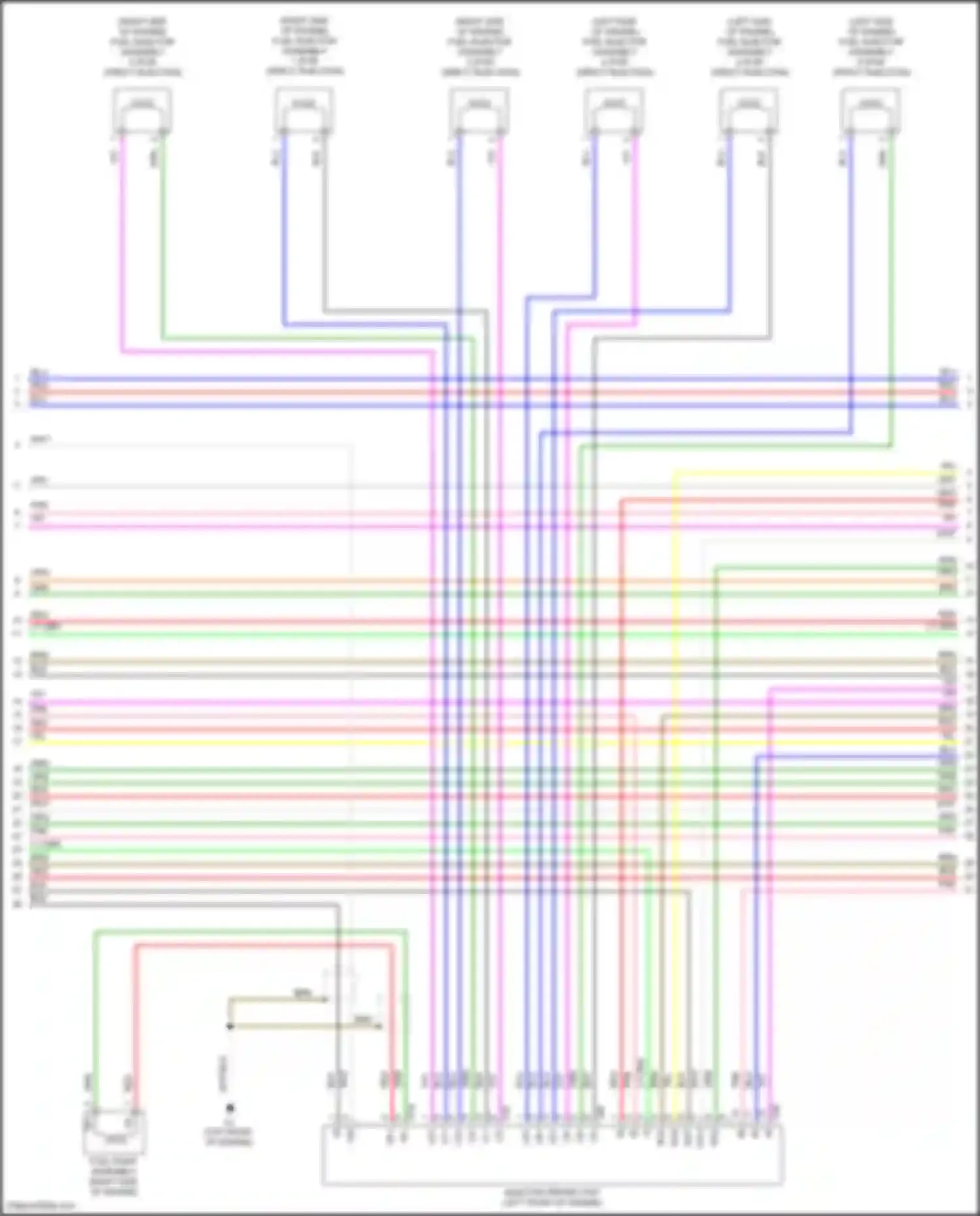 Wiring diagram (right side of engine for Toyota Highlander III facelift (2016-2019) (4 of 5)