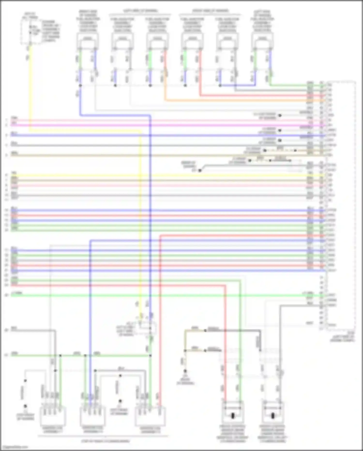 Wiring diagram (right side of engine for Toyota Highlander III facelift (2016-2019) (2 of 5)